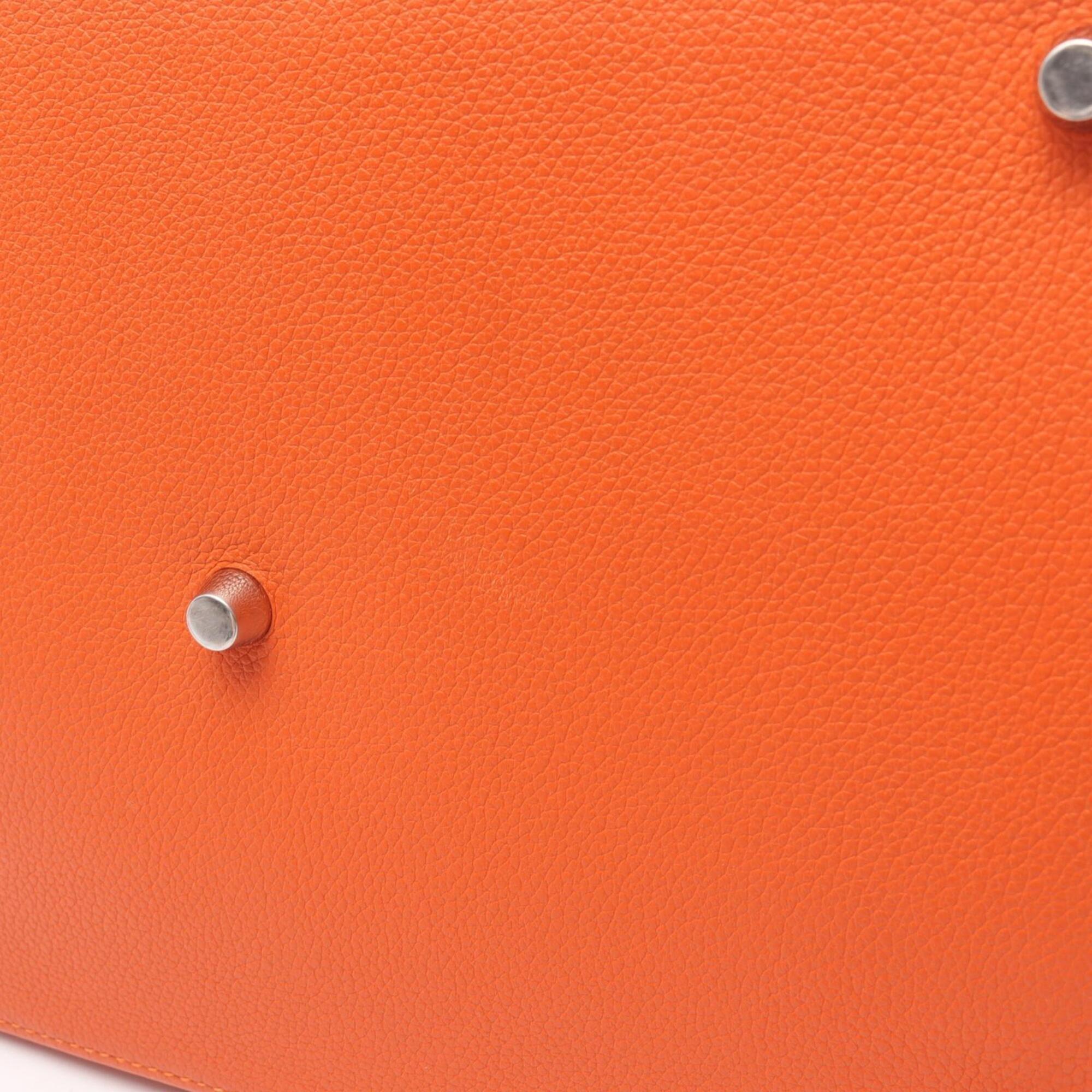 Hermes Orange Evercalf Leather Handbag (Pre-Owned)