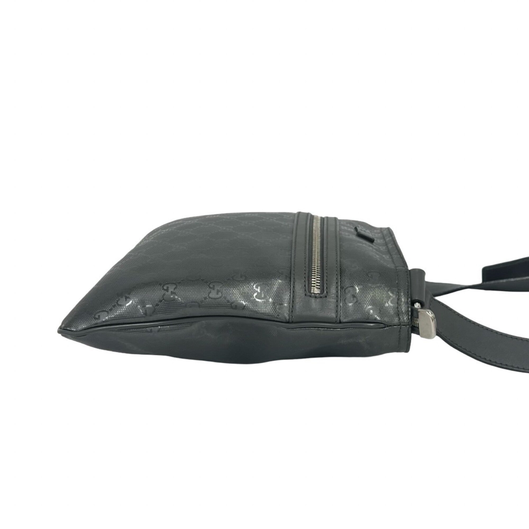 Gucci Gray Pvc Leather Pochette Shoulder Bag (Pre-Owned)