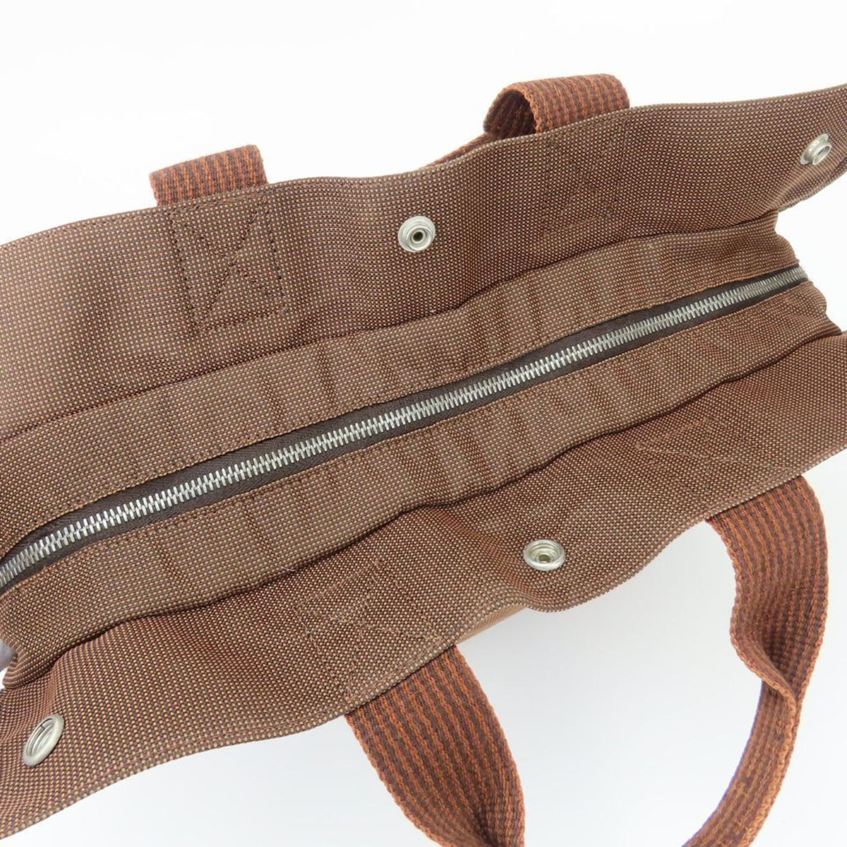 Hermes Brown Polyester Tote Bag (Pre-Owned)