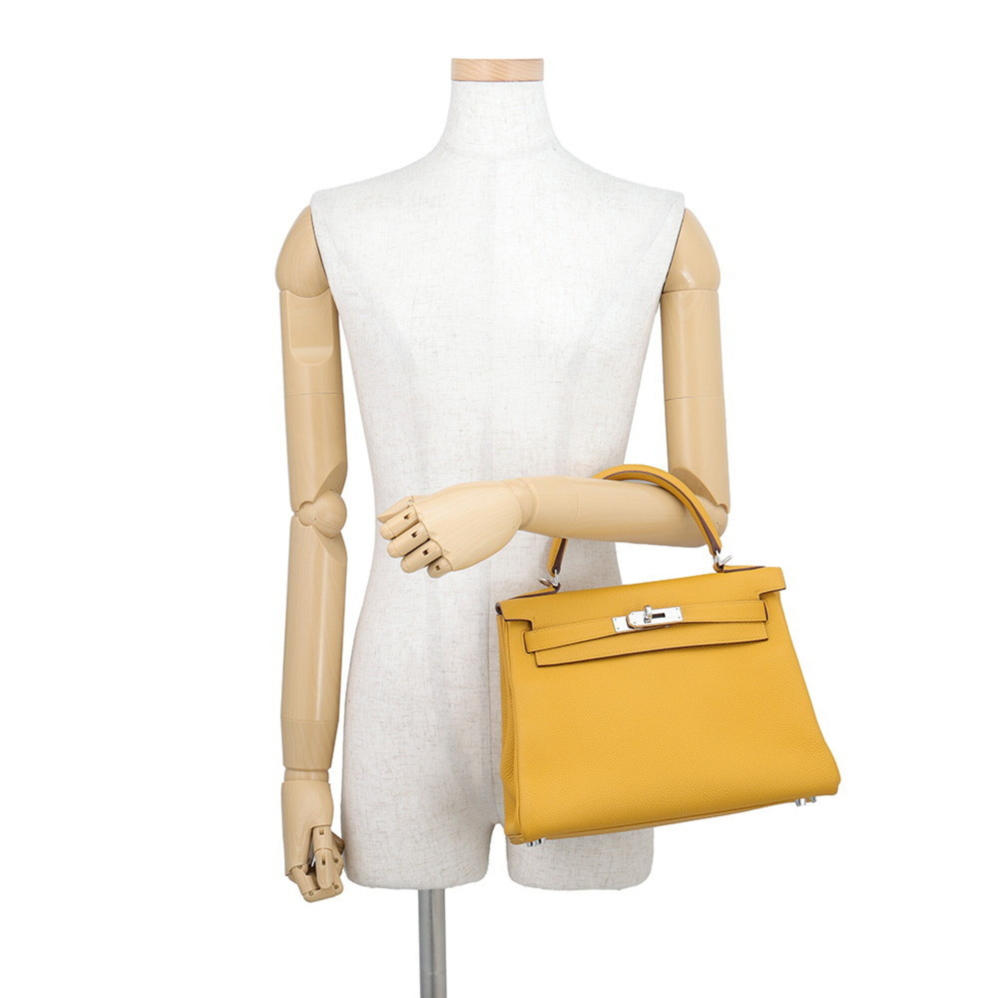 Hermes Yellow Togo Leather Handbag (Pre-Owned)