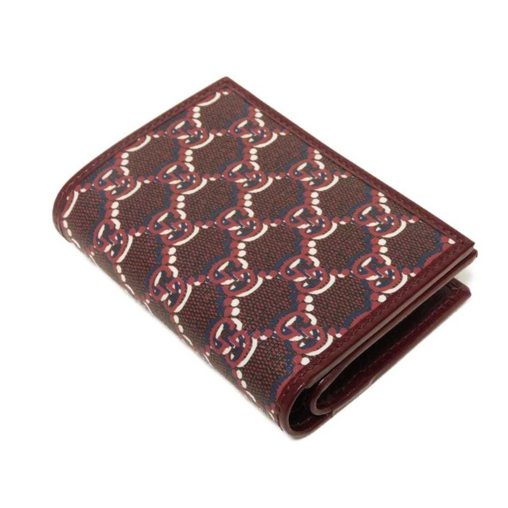 Gucci Bordeaux Red Color Gg Supreme Wallet (Bi-Fold) (Pre-Owned)