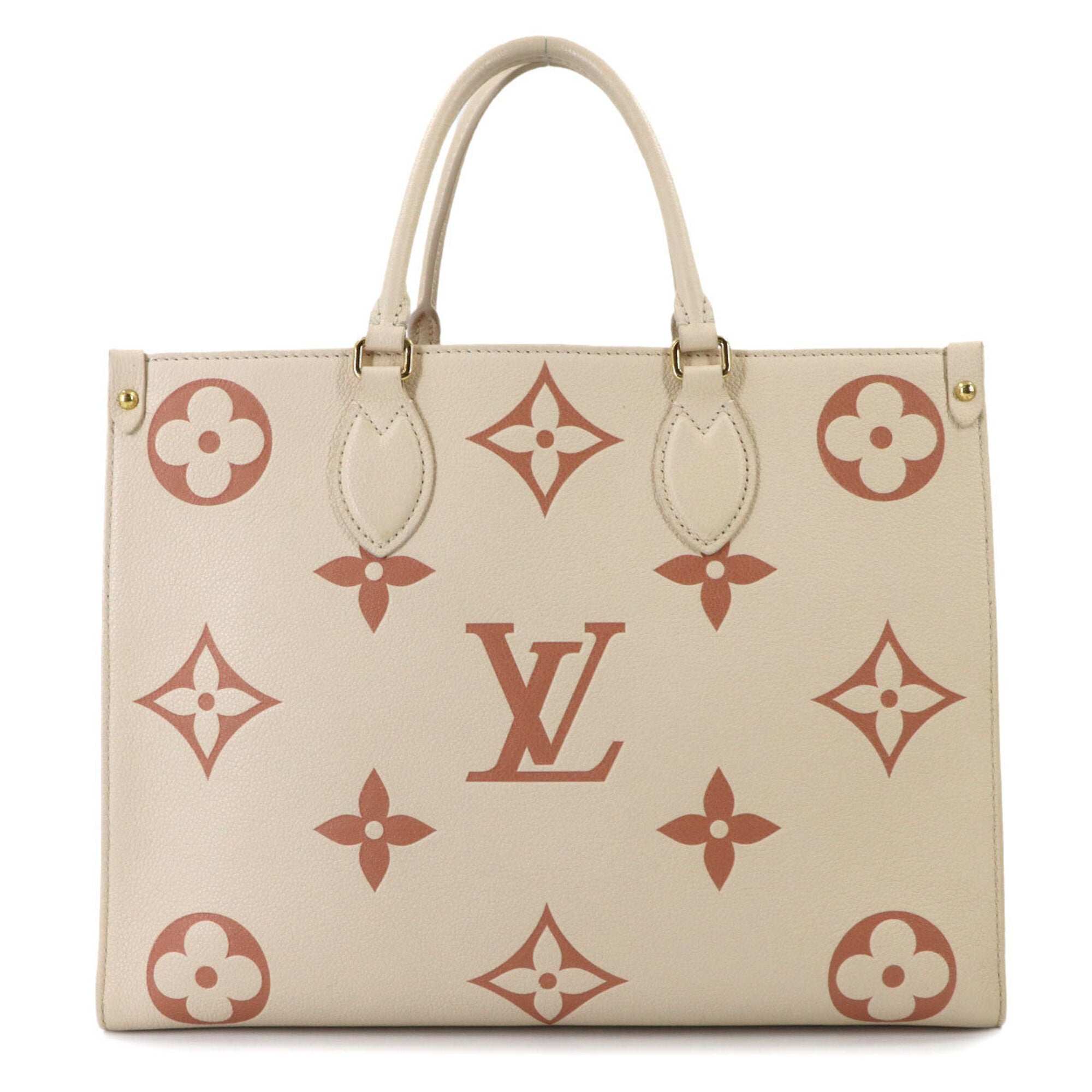 Louis Vuitton Cream Monogram Empreinte Handbag Tote Bag (Pre-Owned)