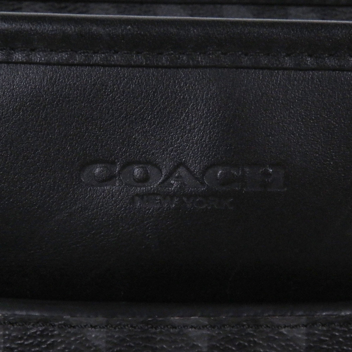 Coach Black Gray Leather Briefcase Shoulder Bag (Pre-Owned)