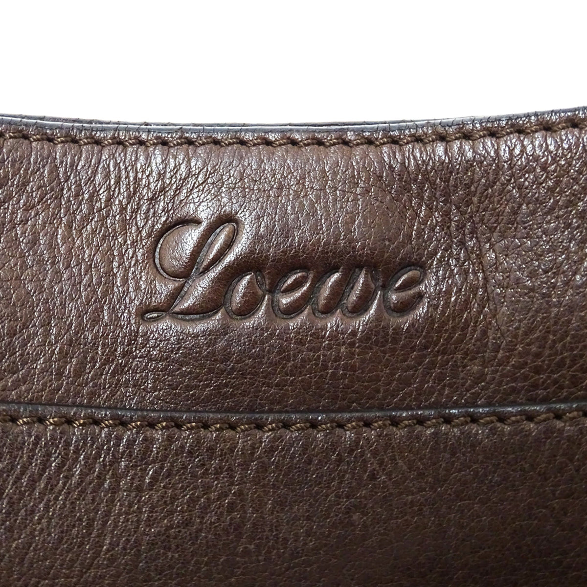 Loewe Brown Leather Handbag Shoulder Bag (Pre-Owned)