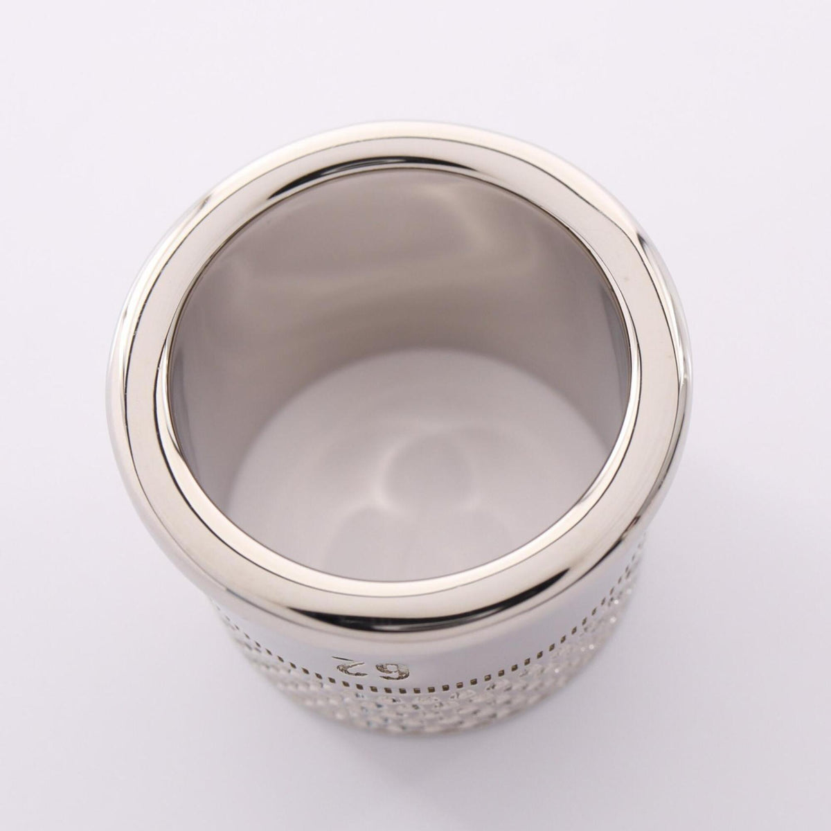 Balenciaga Silver Metal Band Ring (Pre-Owned)