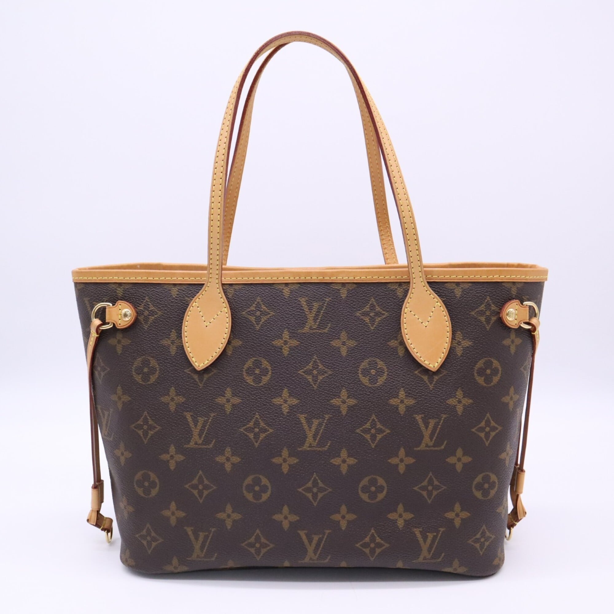 Louis Vuitton Monogram Beige Brown Coated Canvas Leather Handbag (Pre-Owned)