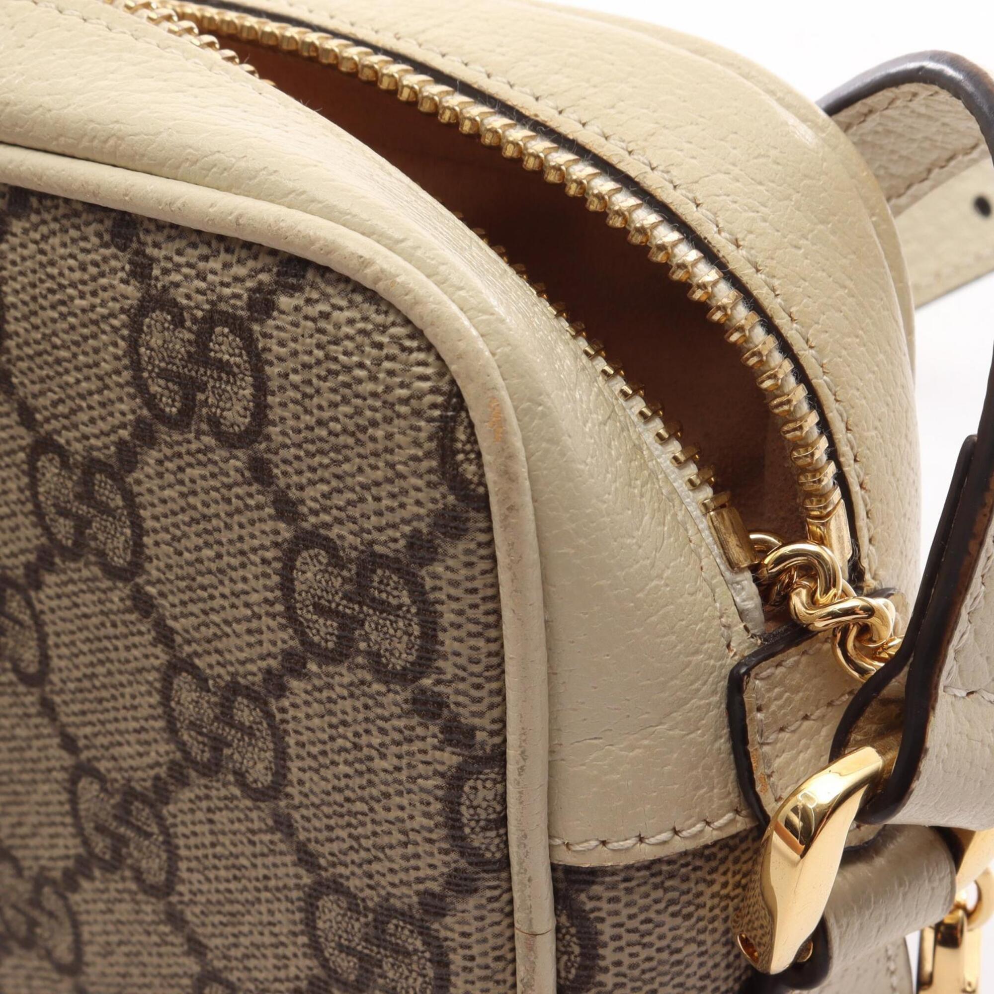 Gucci Beige Multi-Color Pvc Leather Handbag Shoulder Bag (Pre-Owned)