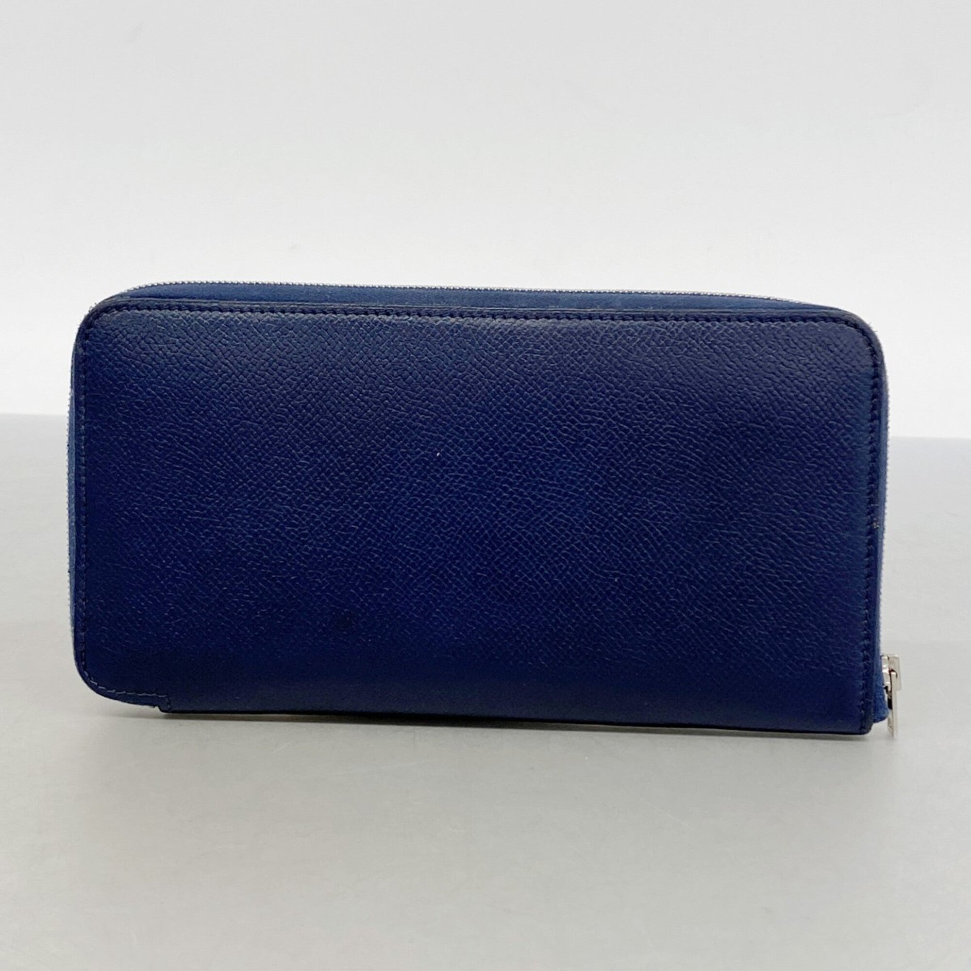 Hermes Navy Leather Long Wallet (Bi-Fold) (Pre-Owned)
