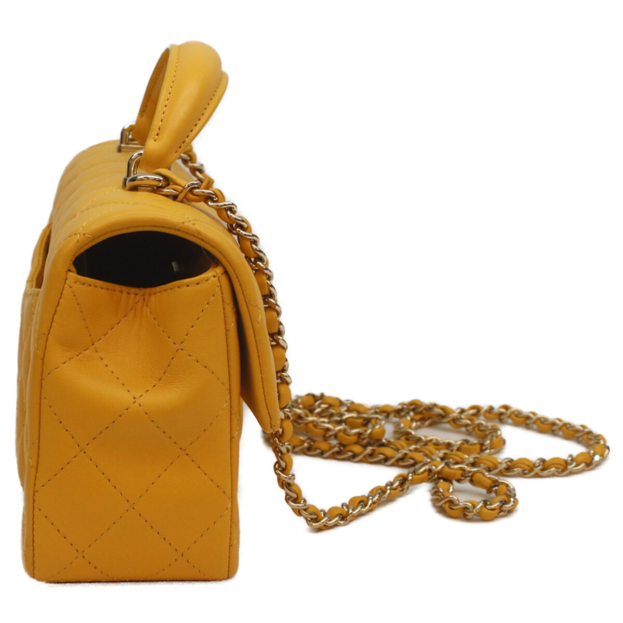 Chanel Yellow Leather Shoulder Bag (Pre-Owned)