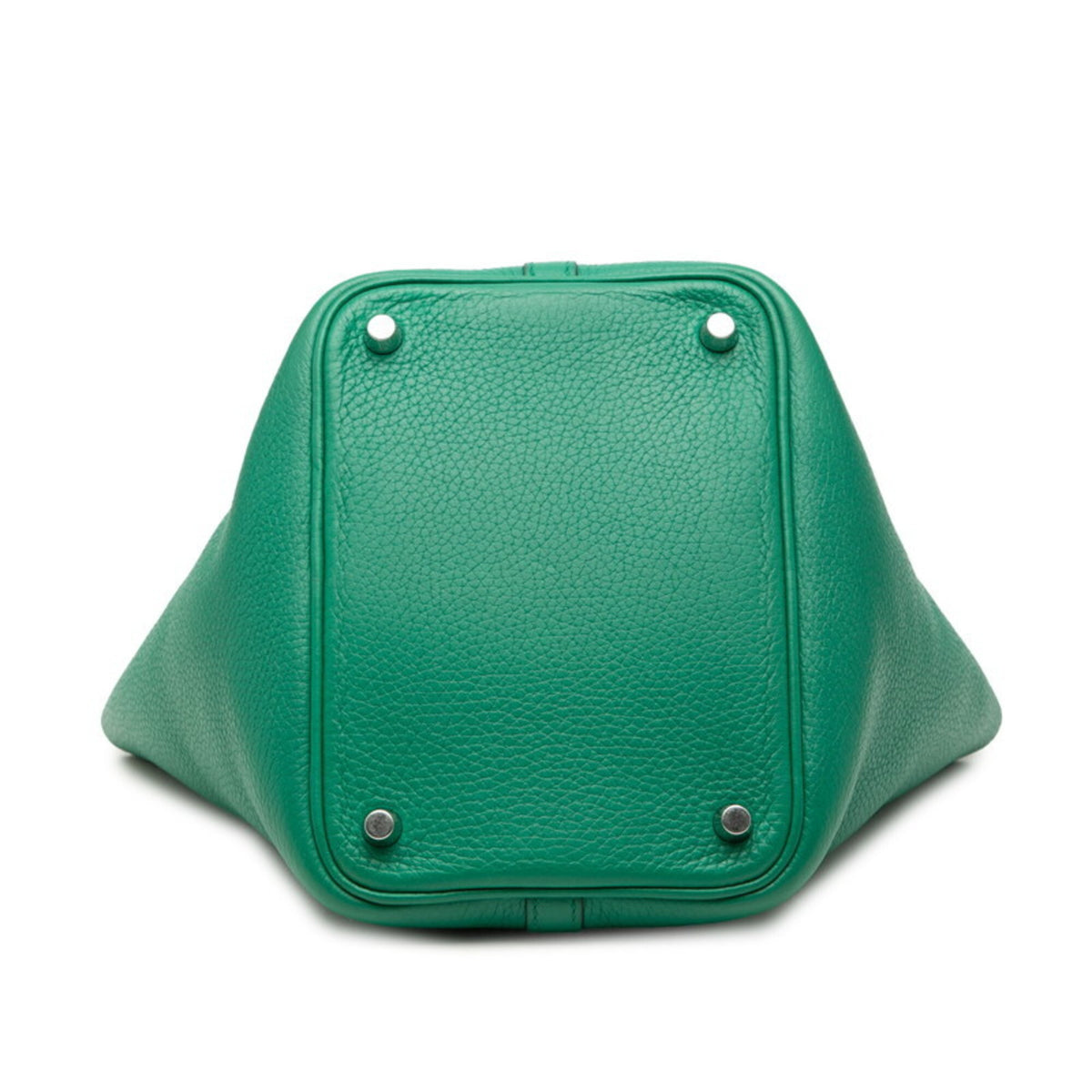 Hermes Green Taurillon Clemence Leather Handbag (Pre-Owned)