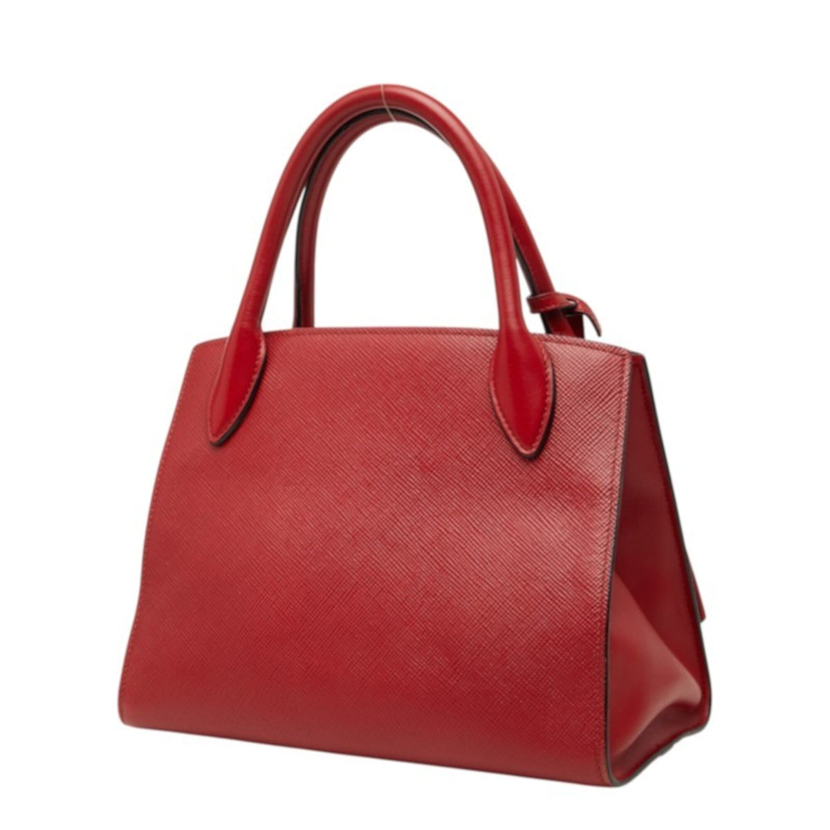 Prada Red Color Leather Handbag Shoulder Bag (Pre-Owned)