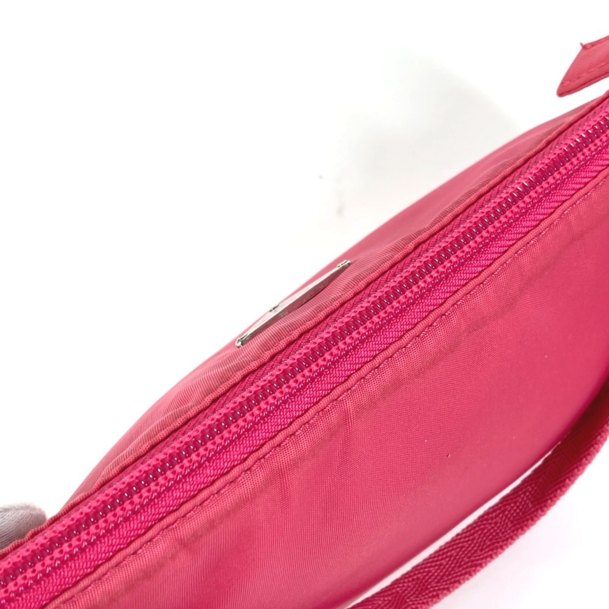 Prada Pink Nylon Handbag Shoulder Bag (Pre-Owned)