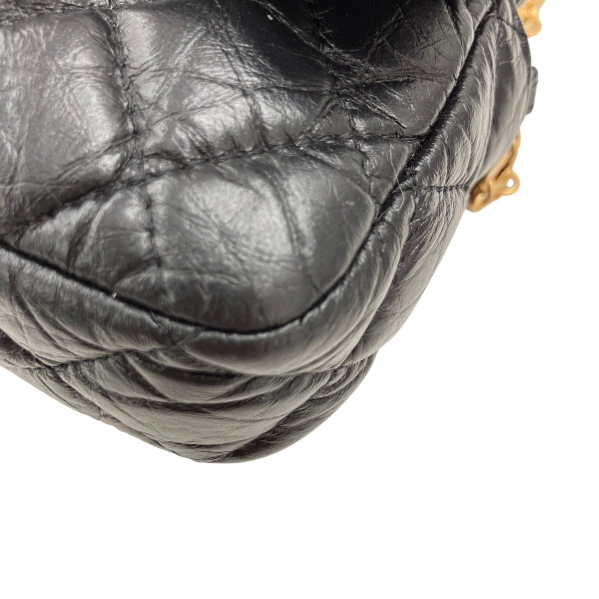Chanel Matelasse Black Leather Chain/Shoulder Wallet (Pre-Owned)