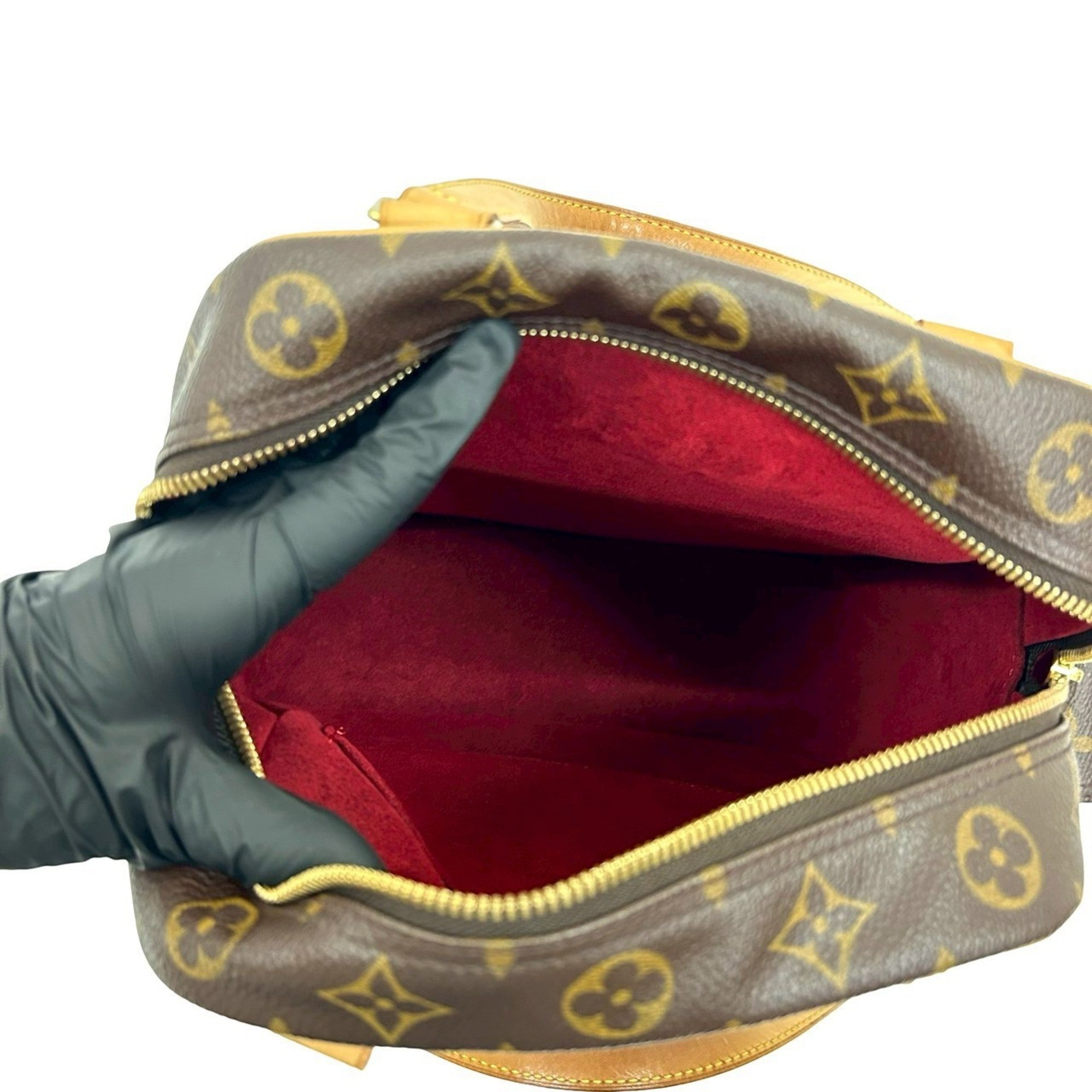Louis Vuitton Brown Leather Pvc Boston Bag Handbag (Pre-Owned)