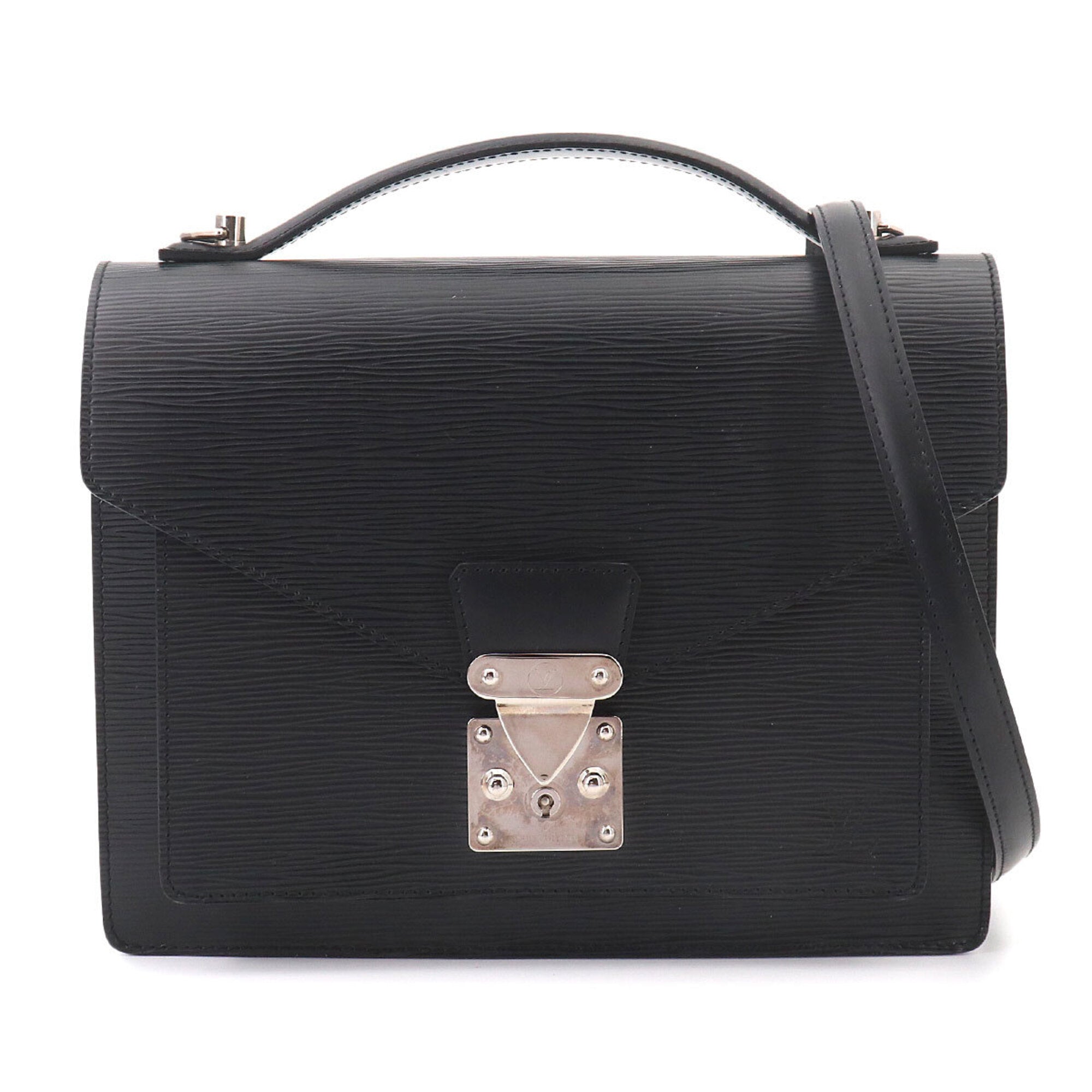 Louis Vuitton Black Noir Epi Leather Handbag (Pre-Owned)