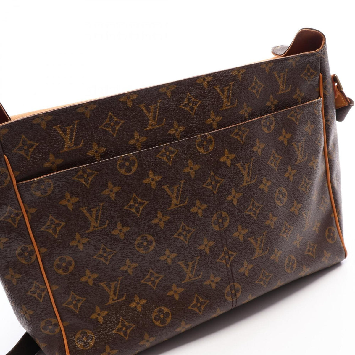 Louis Vuitton Brown Coated Canvas Leather Handbag Shoulder Bag (Pre-Owned)