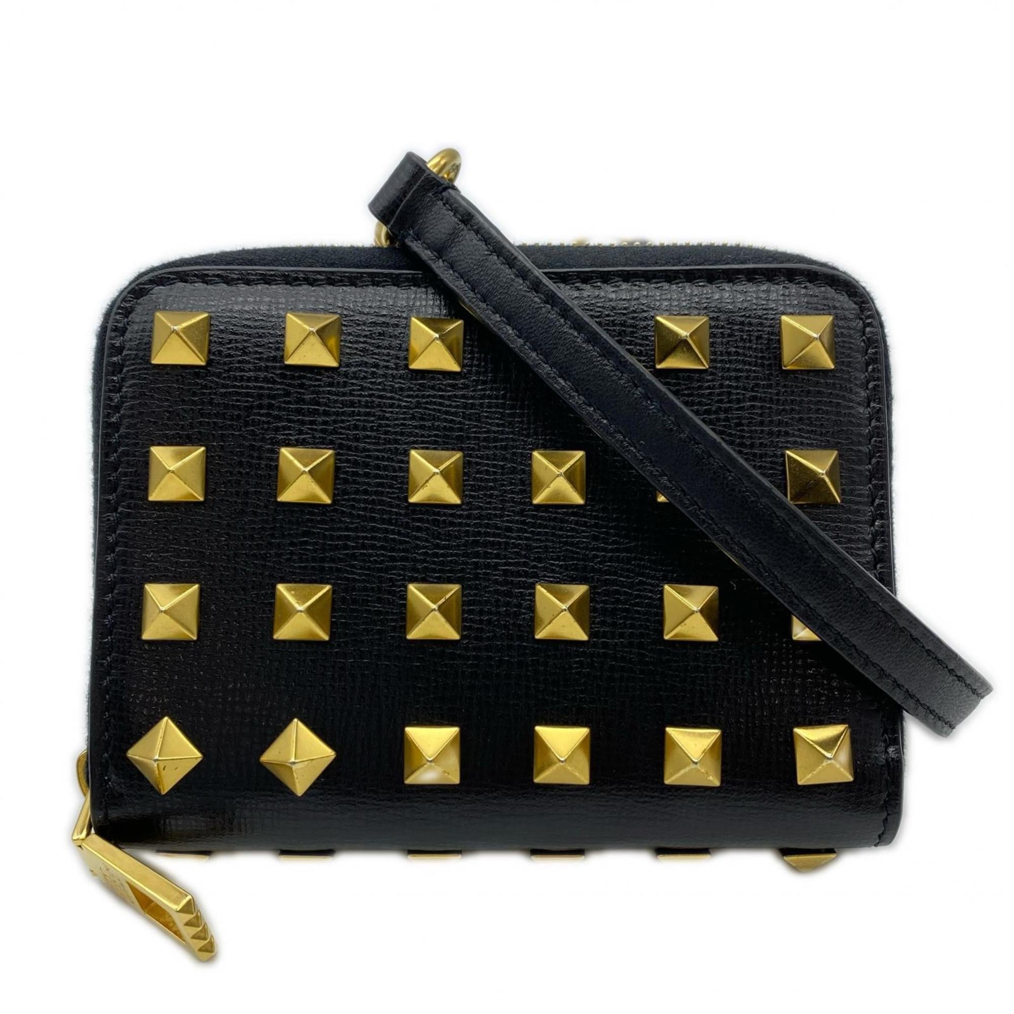Valentino Black Leather Shoulder Bag (Pre-Owned)
