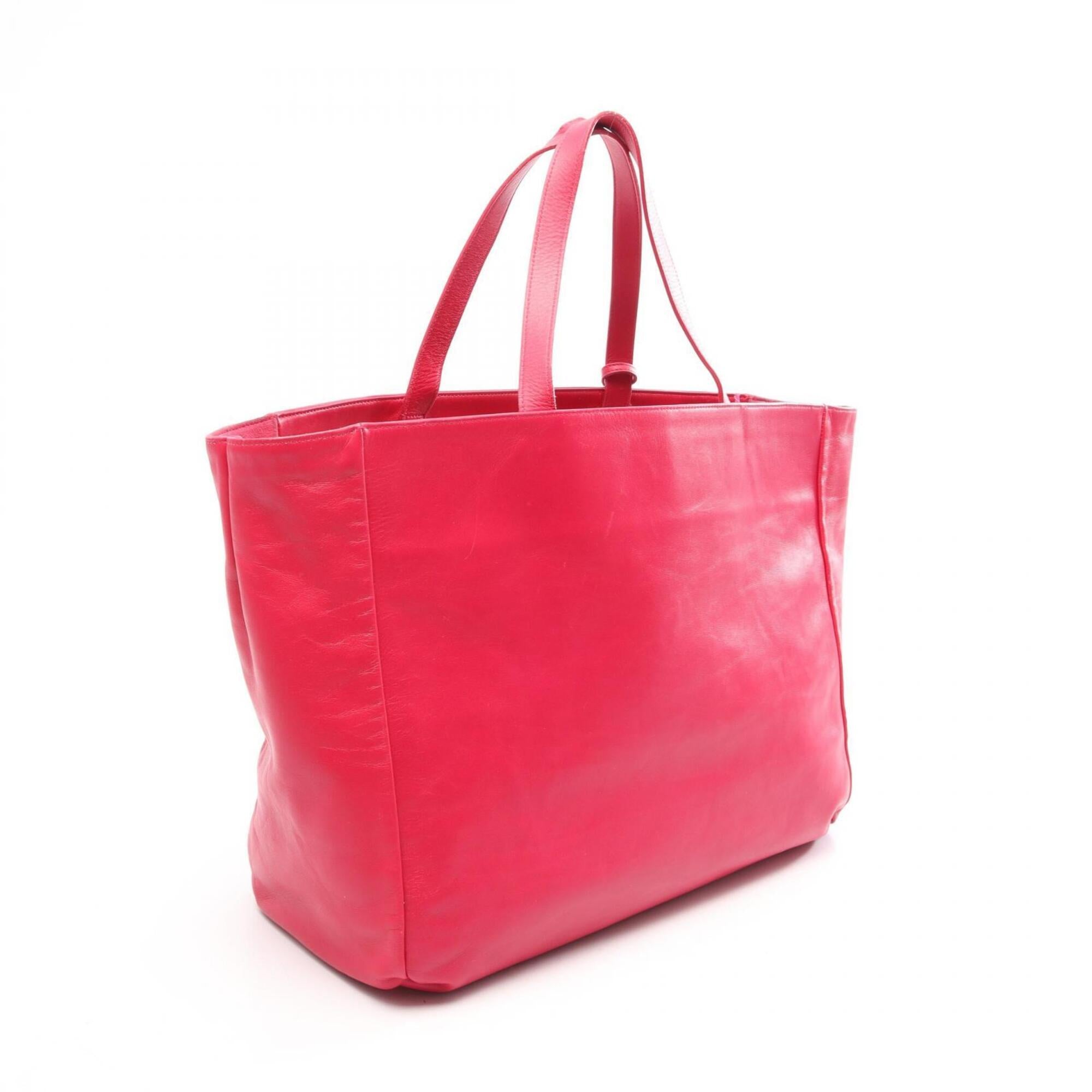 Yves Saint Laurent Pink Leather Handbag Tote Bag (Pre-Owned)