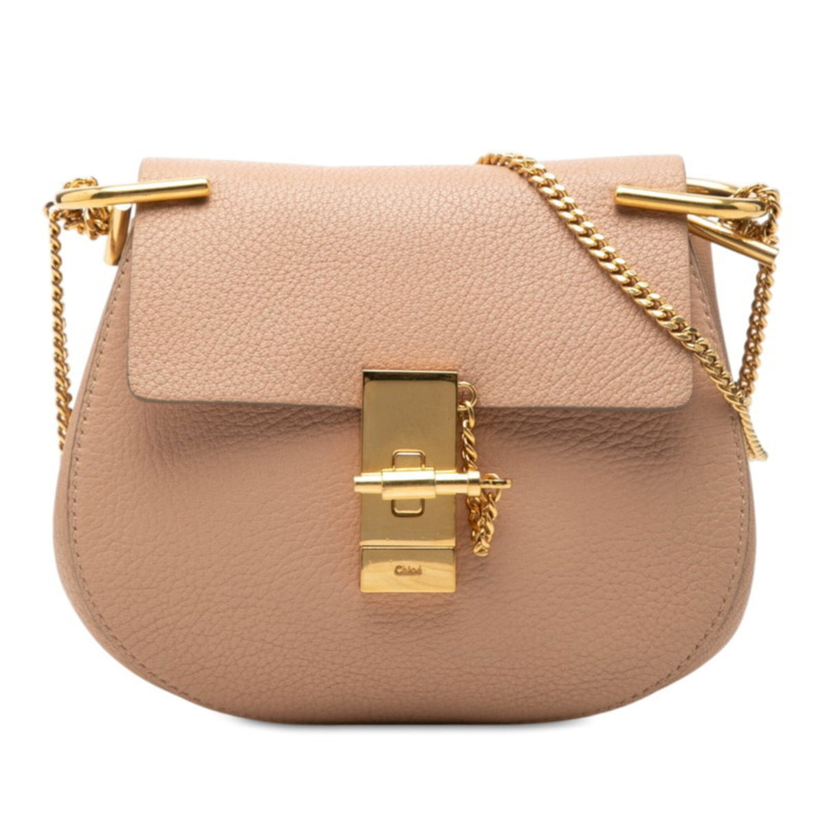 Chloé Gold Pink Leather Shoulder Bag (Pre-Owned)