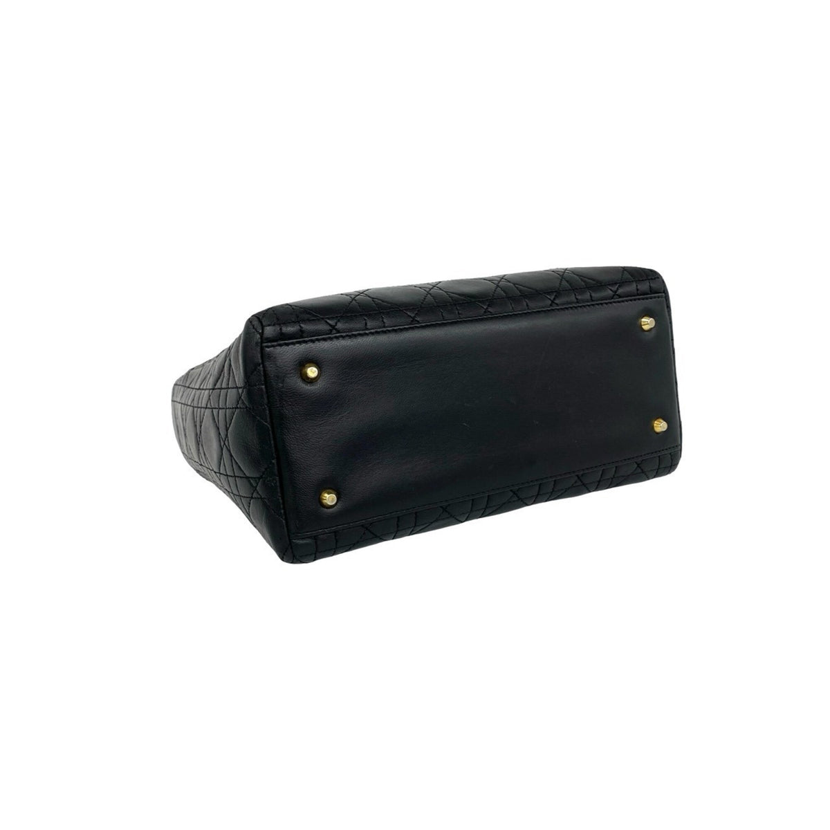 Christian Dior Black Leather Handbag Shoulder Bag (Pre-Owned)