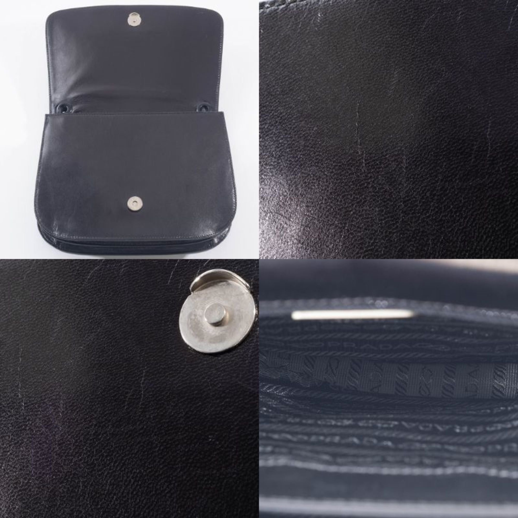 Prada Black Leather Shoulder Bag (Pre-Owned)