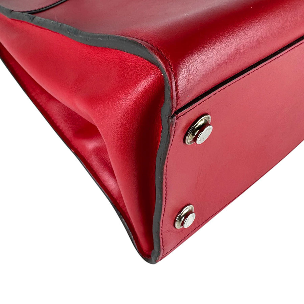 Louis Vuitton Red Color Leather Handbag Shoulder Bag (Pre-Owned)