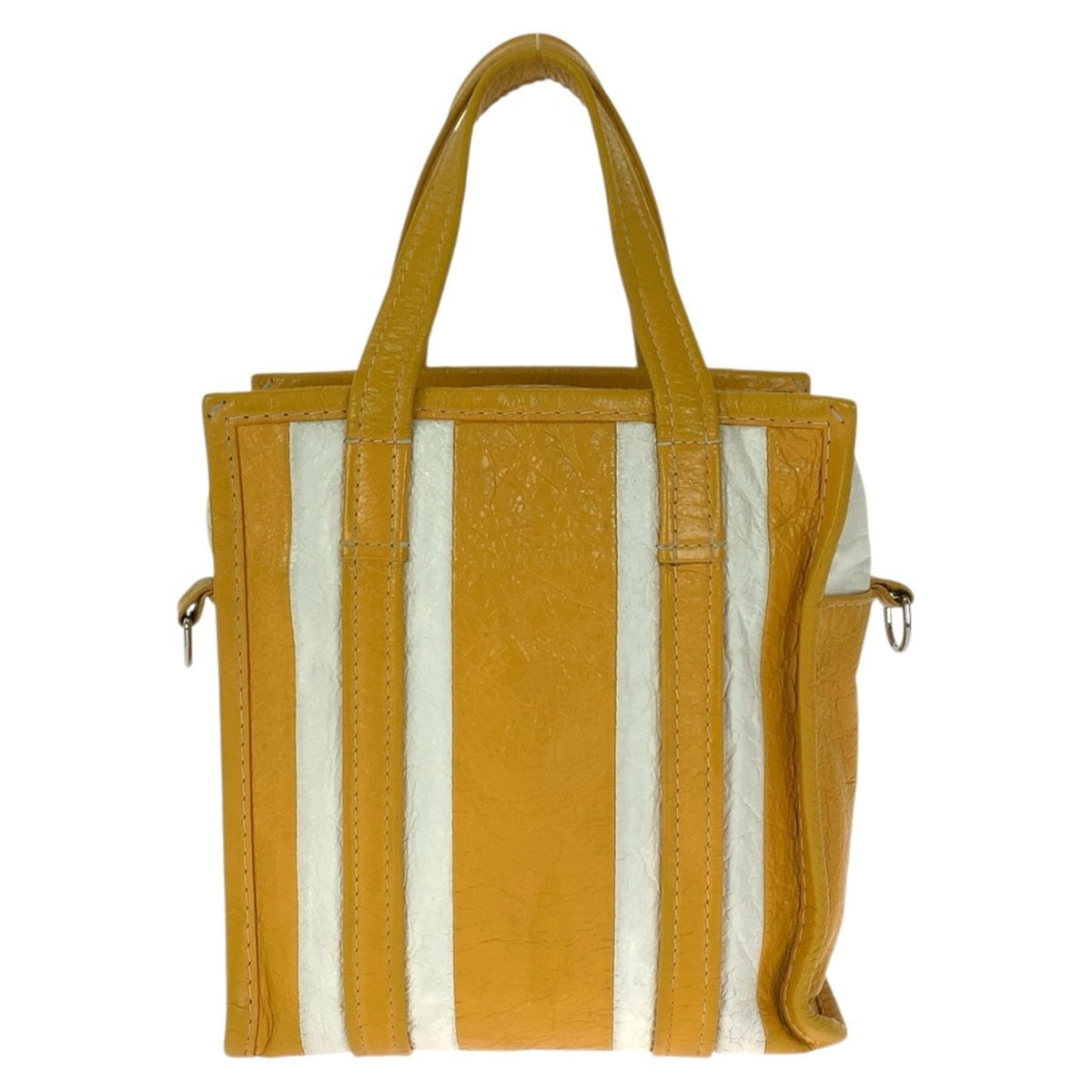 Balenciaga White Yellow Leather Shoulder Bag (Pre-Owned)