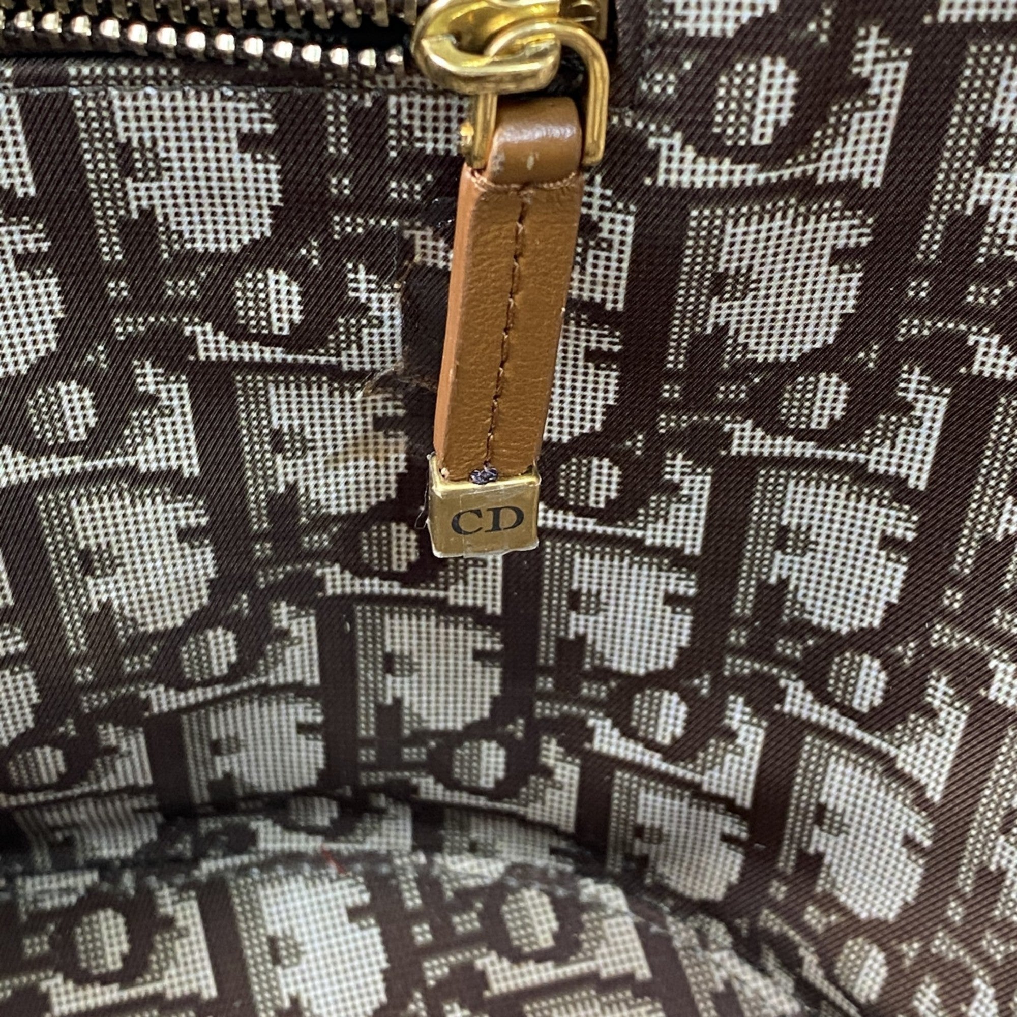 Christian Dior Beige Raffia Handbag Shoulder Bag (Pre-Owned)