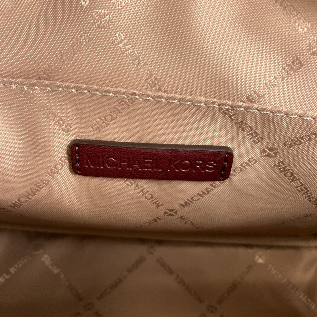 Michael Kors Bordeaux Leather Shoulder Bag (Pre-Owned)