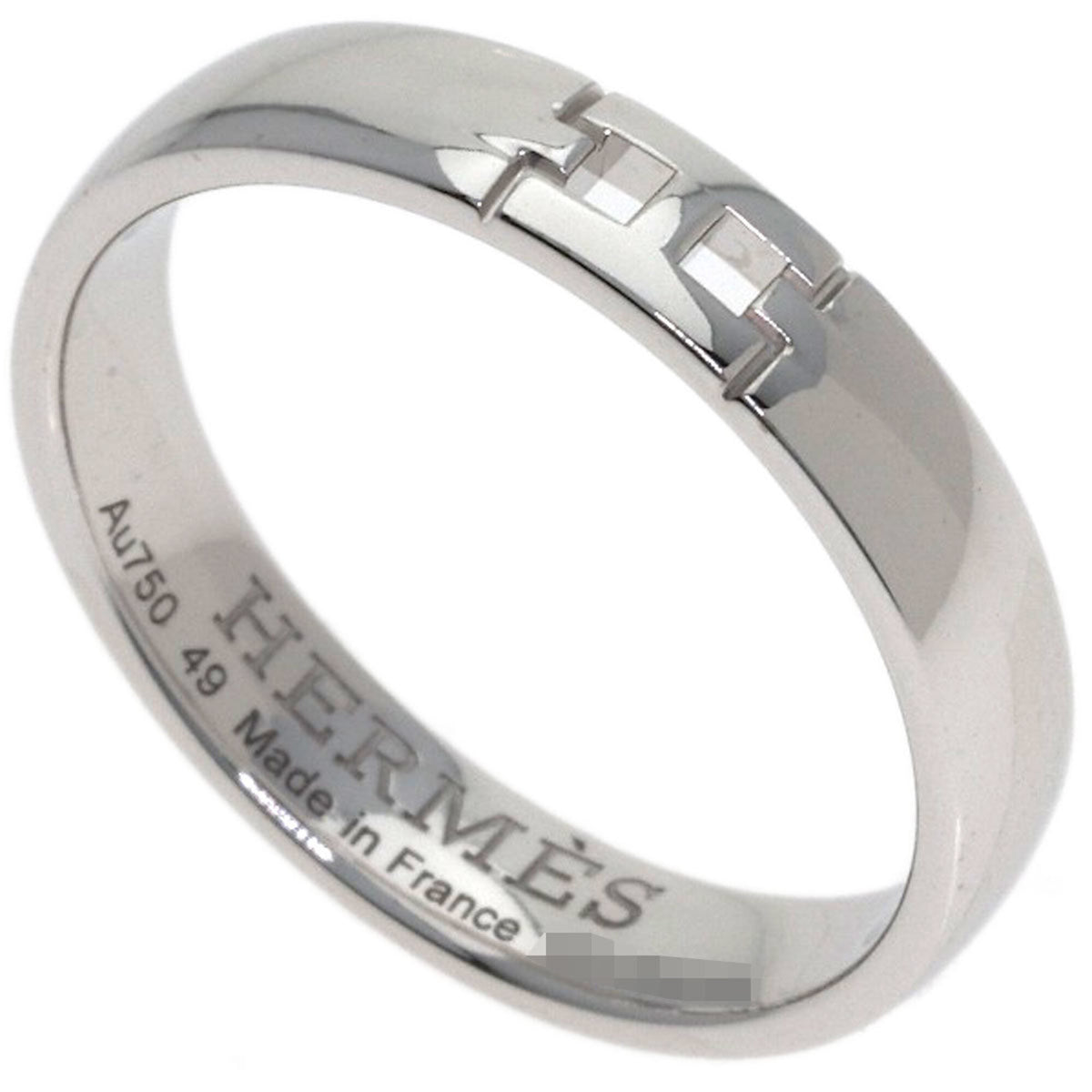 Hermes White Gold (18K) Band Ring (Pre-Owned)