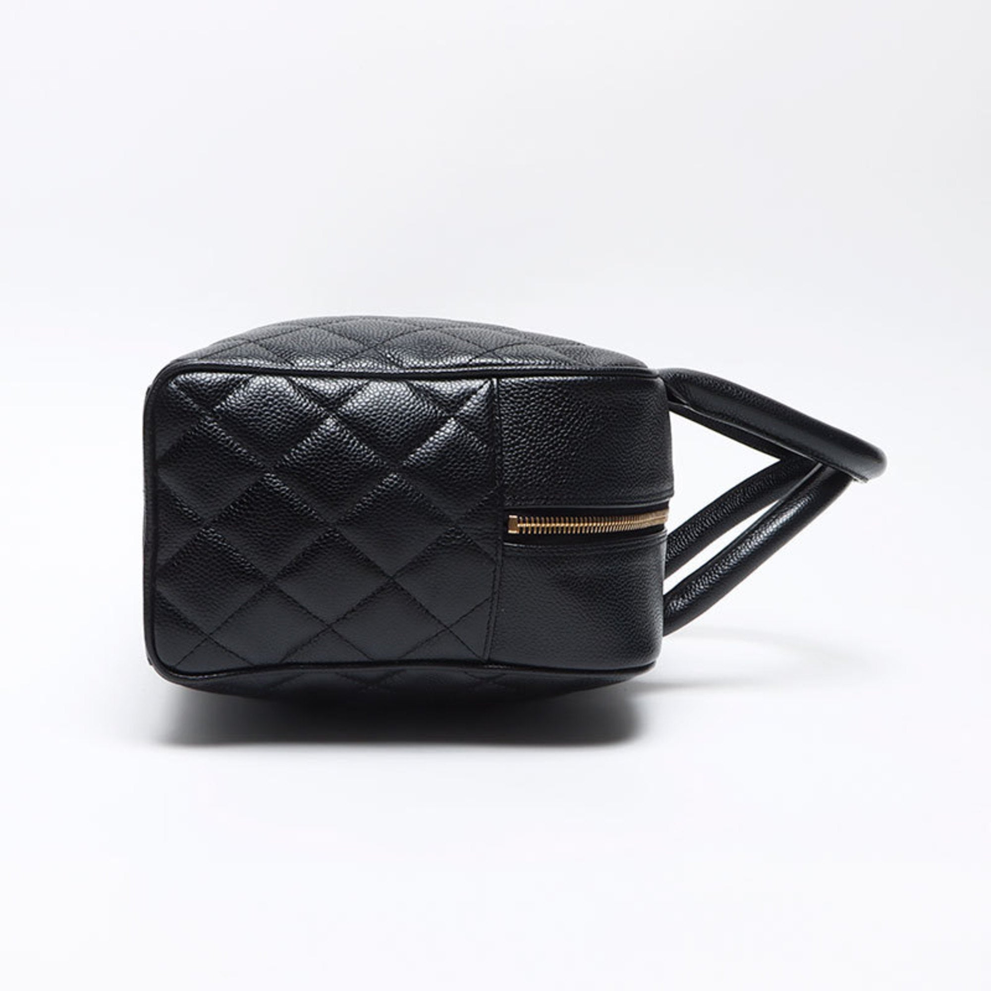 Chanel Black Grained Calfskin Boston Bag (Pre-Owned)