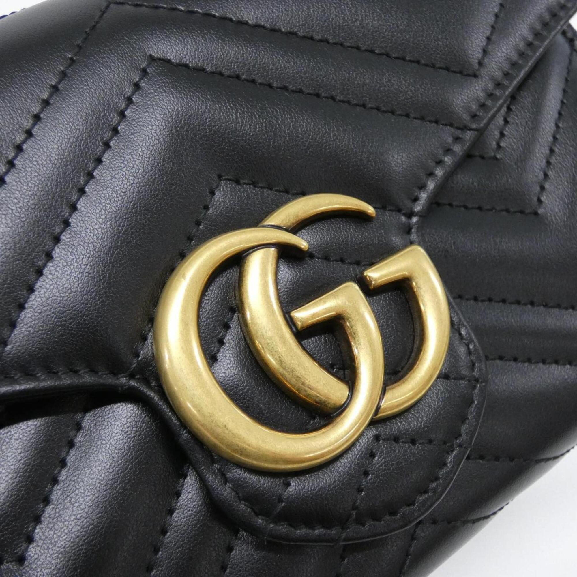 Gucci Black Quilting Leather Shoulder Bag (Pre-Owned)