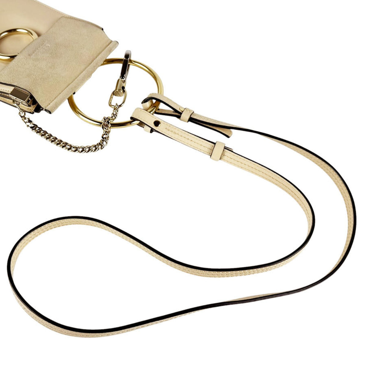 Chloé Beige Leather Suede Shoulder Bag (Pre-Owned)