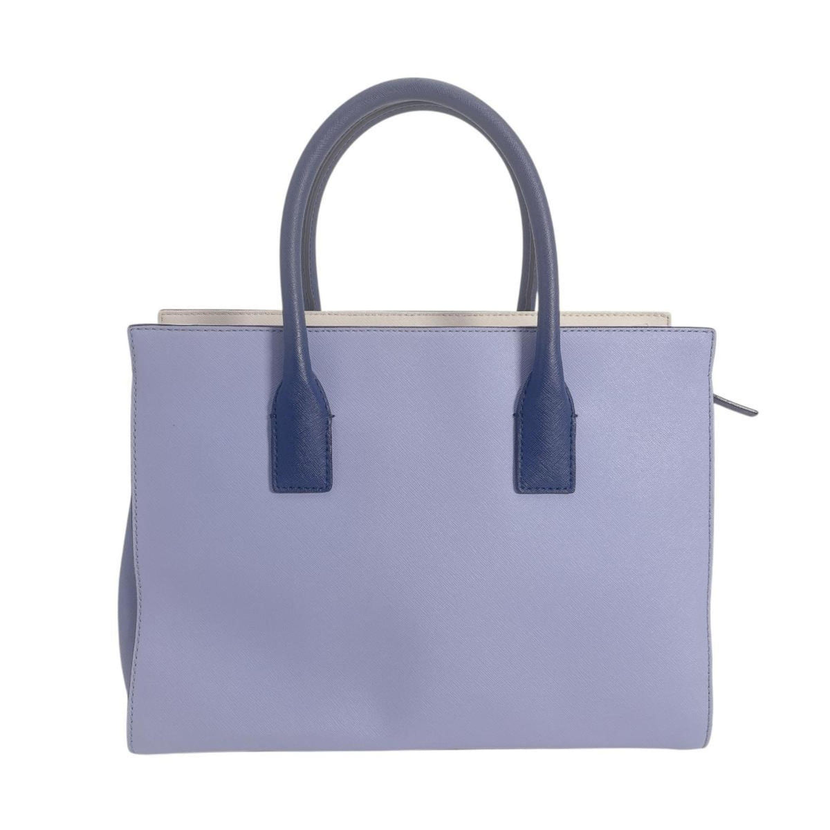 Kate Spade Blue Ivory Faux Leather Handbag Shoulder Bag (Pre-Owned)