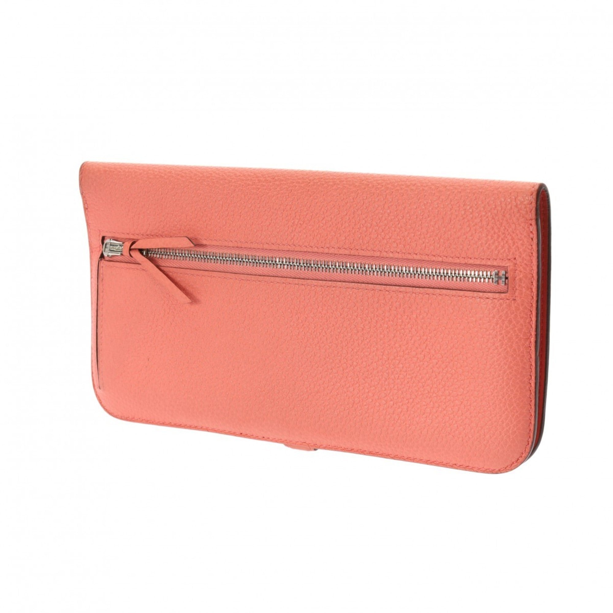 Hermes Dogon Rose Pink Togo Leather Long Bill Wallet (Bi-Fold) (Pre-Owned)
