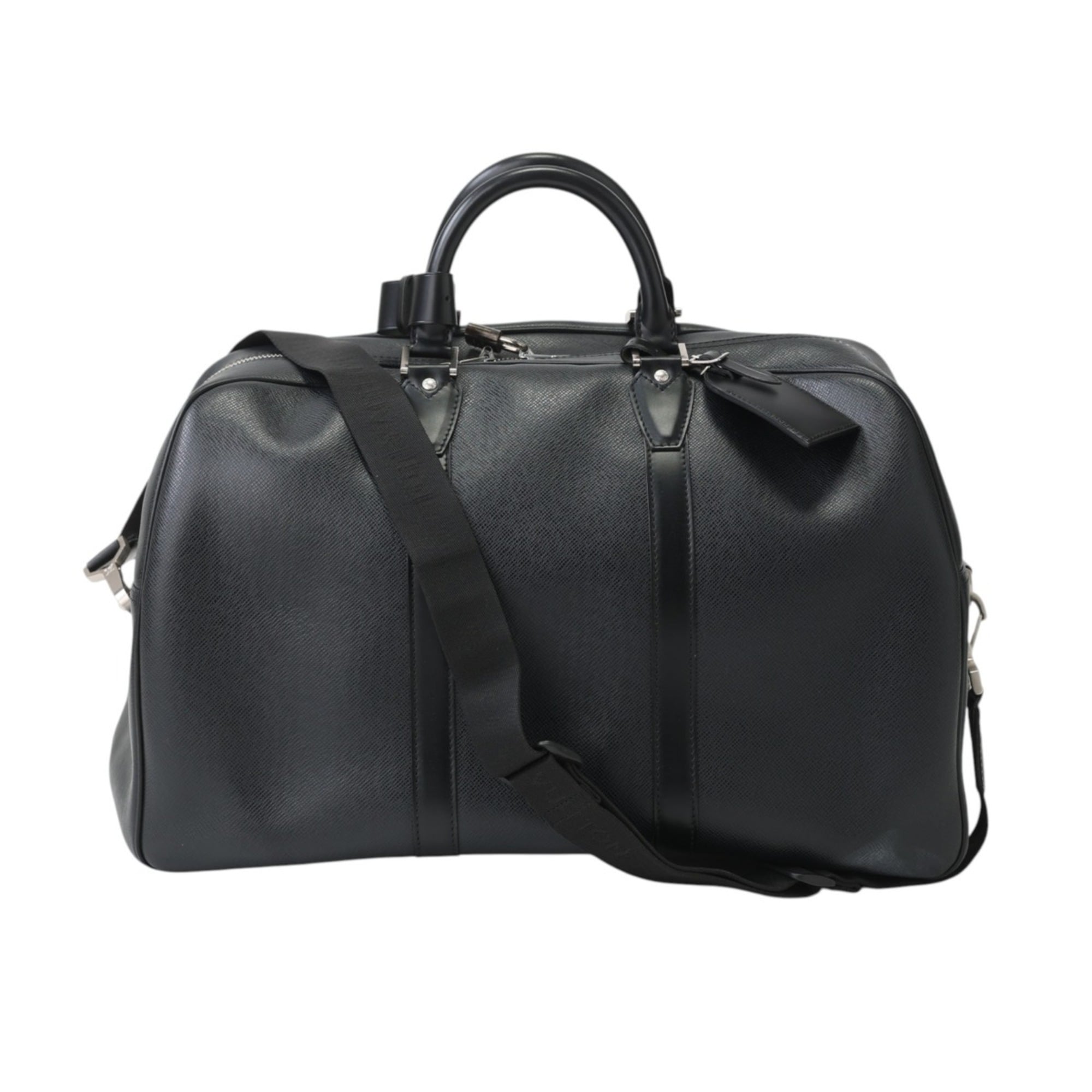 Louis Vuitton Black Taiga Leather Boston Bag Shoulder Bag (Pre-Owned)