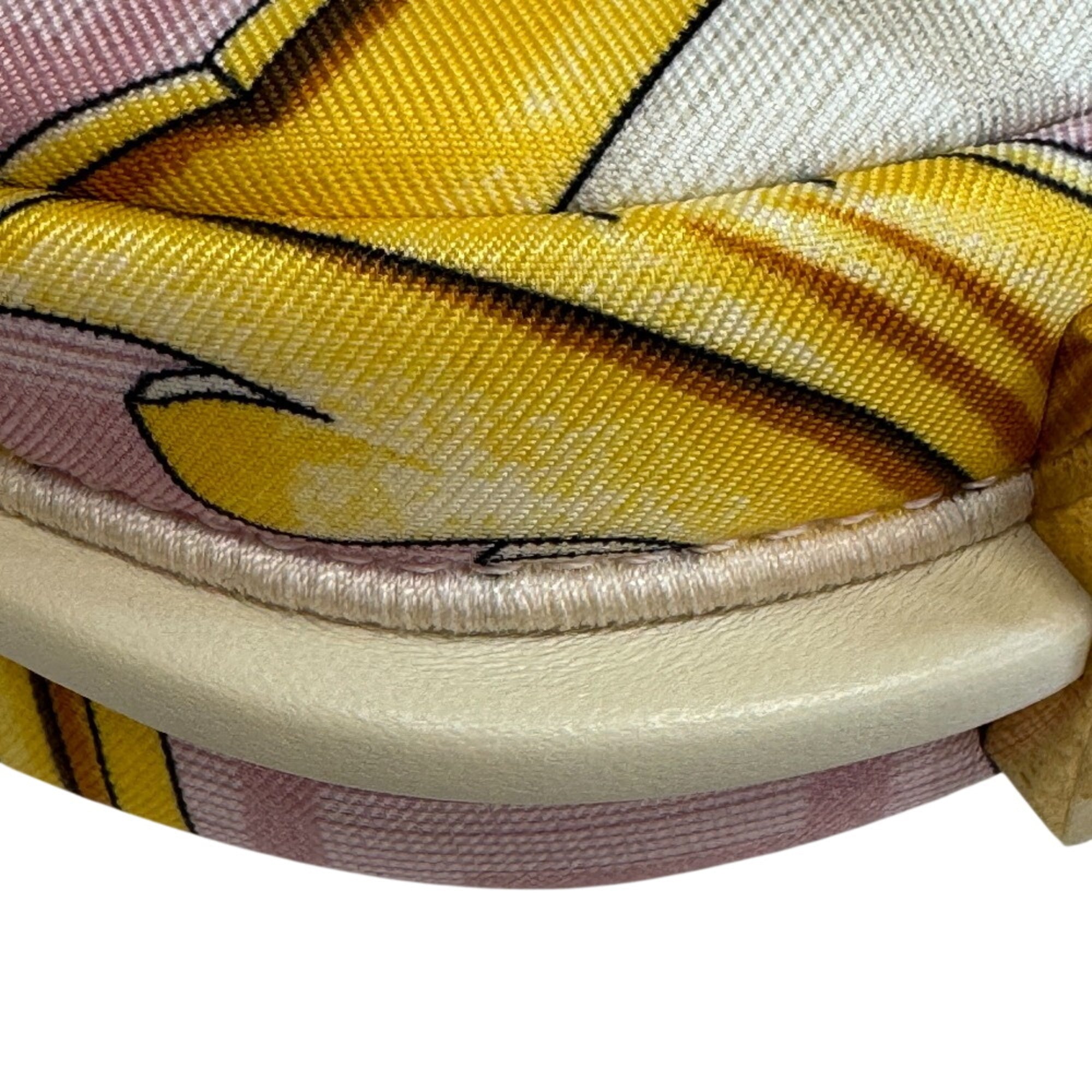 Fendi Pink Nylon Leather Handbag Pouch (Pre-Owned)