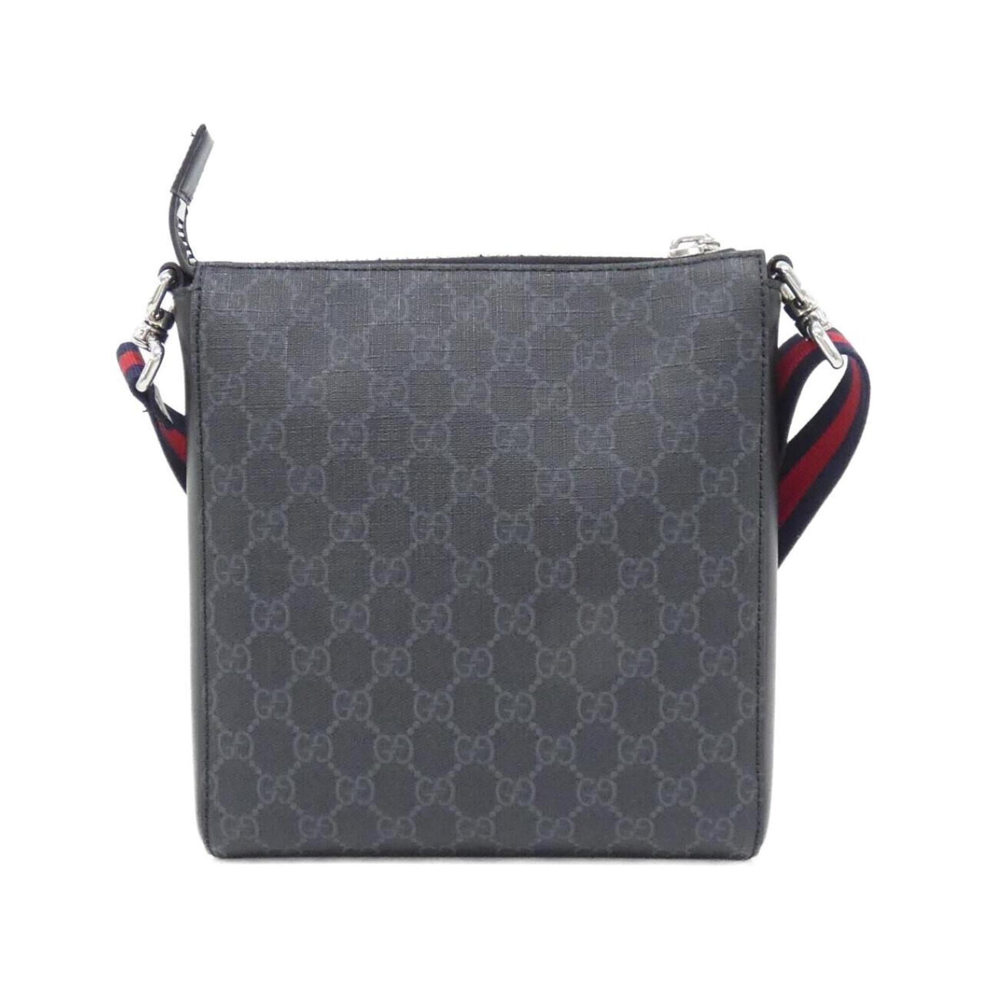 Gucci Black Gray Gg Supreme Shoulder Bag (Pre-Owned)