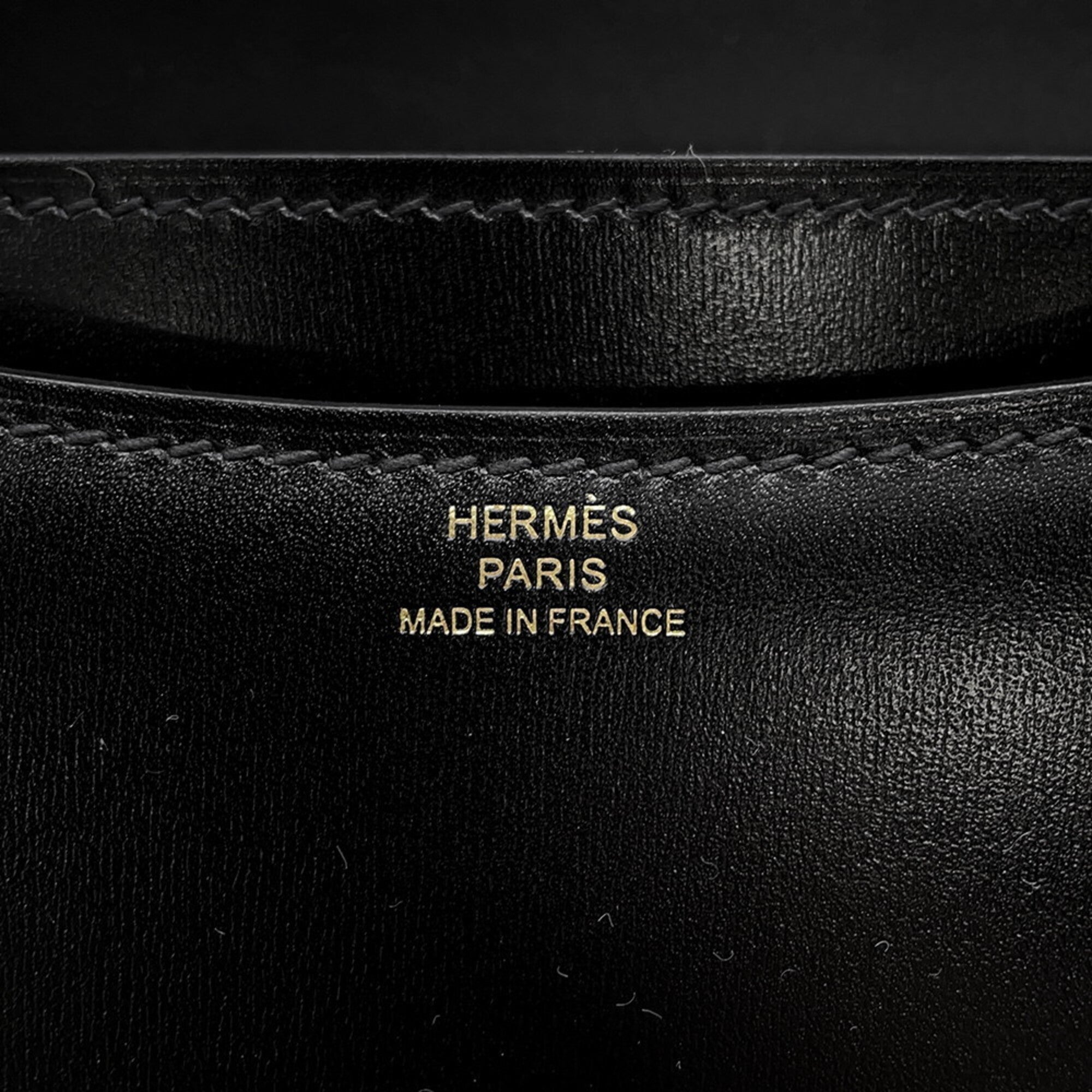 Hermes Constance Black Box Calf Leather Handbag (Pre-Owned)