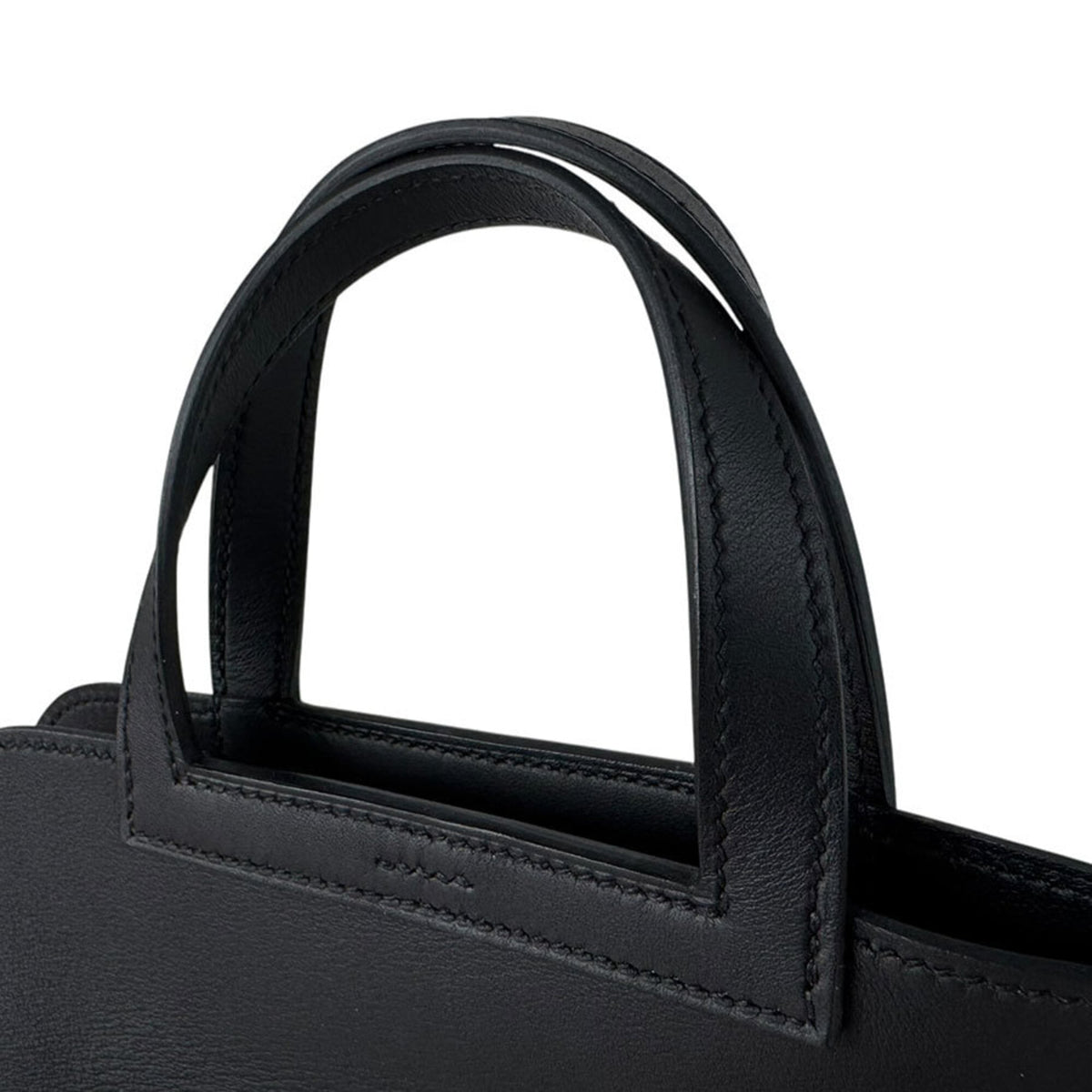 Hermes Black Swift Leather Handbag Shoulder Bag (Pre-Owned)