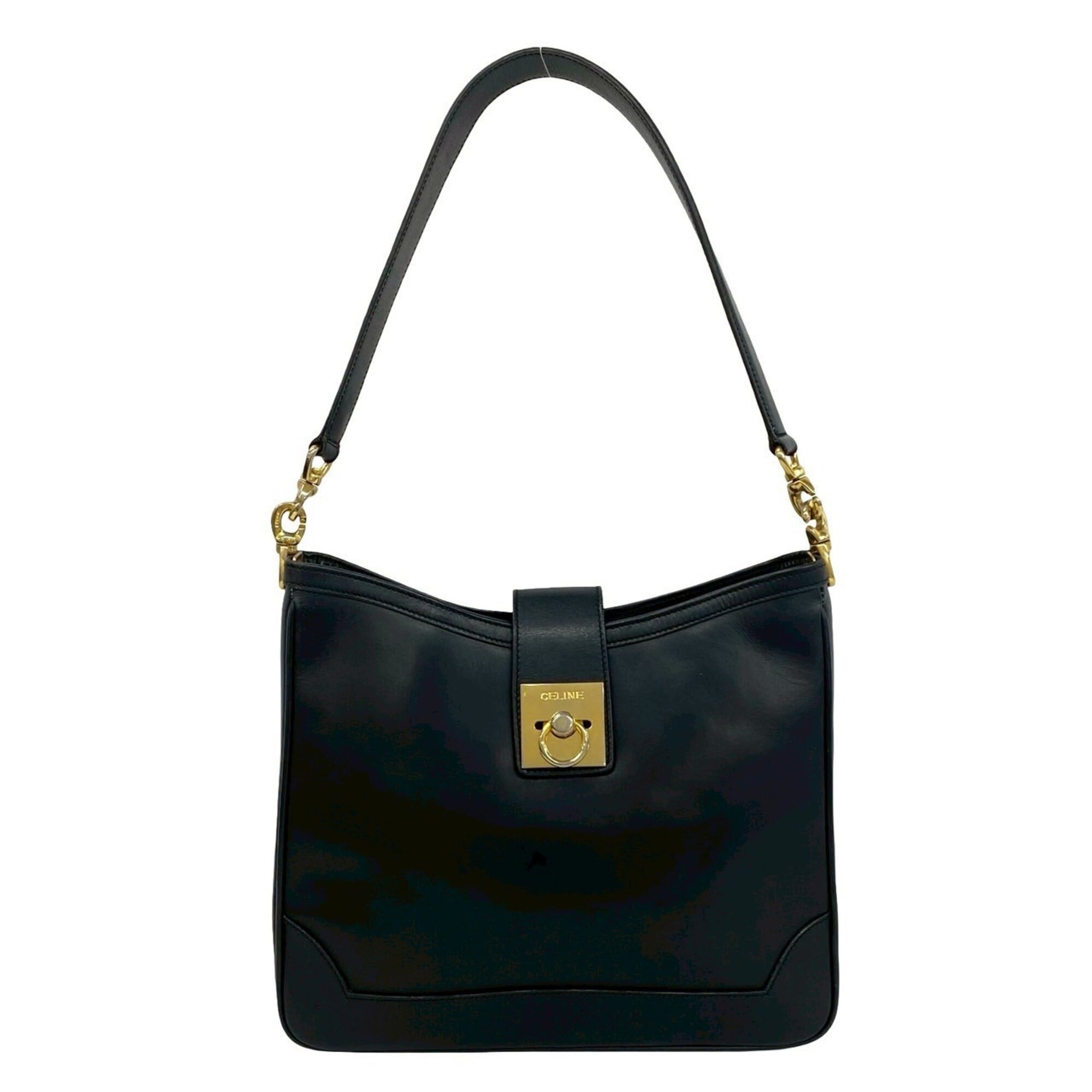 Celine Black Leather Shoulder Bag Tote Bag (Pre-Owned)