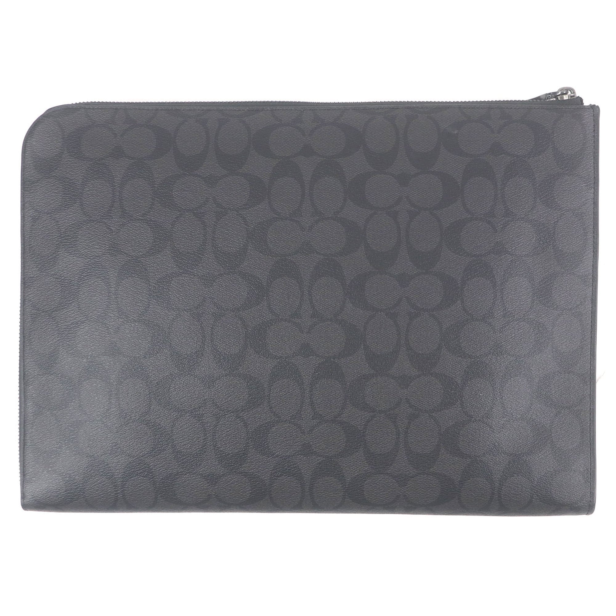 Coach Black Leather Clutch Bag (Pre-Owned)