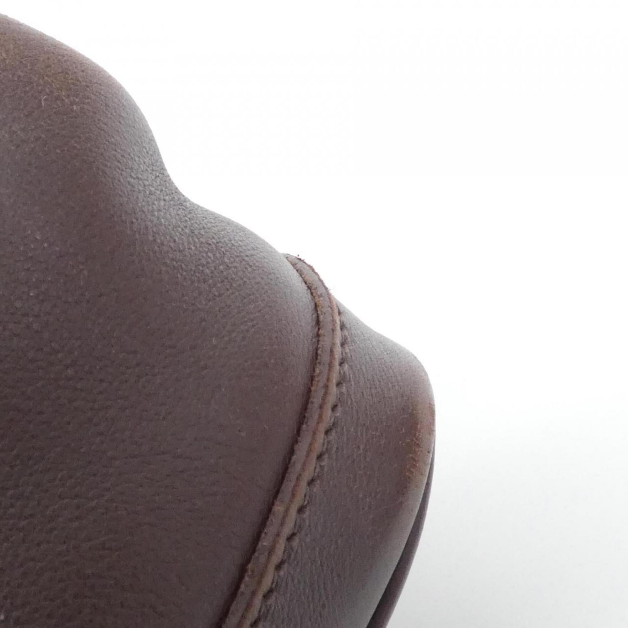 Hermes Havane Swift Leather Silk Handbag (Pre-Owned)
