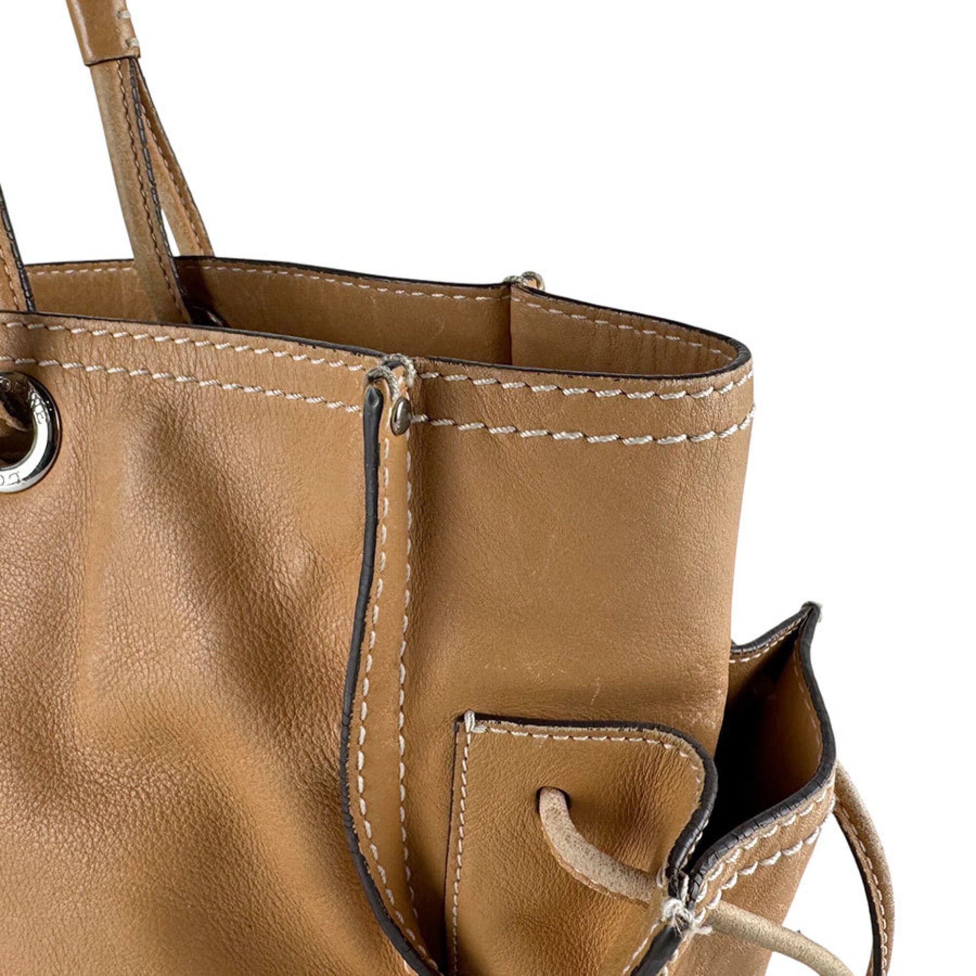 Loewe Light Brown Leather Shoulder Bag (Pre-Owned)