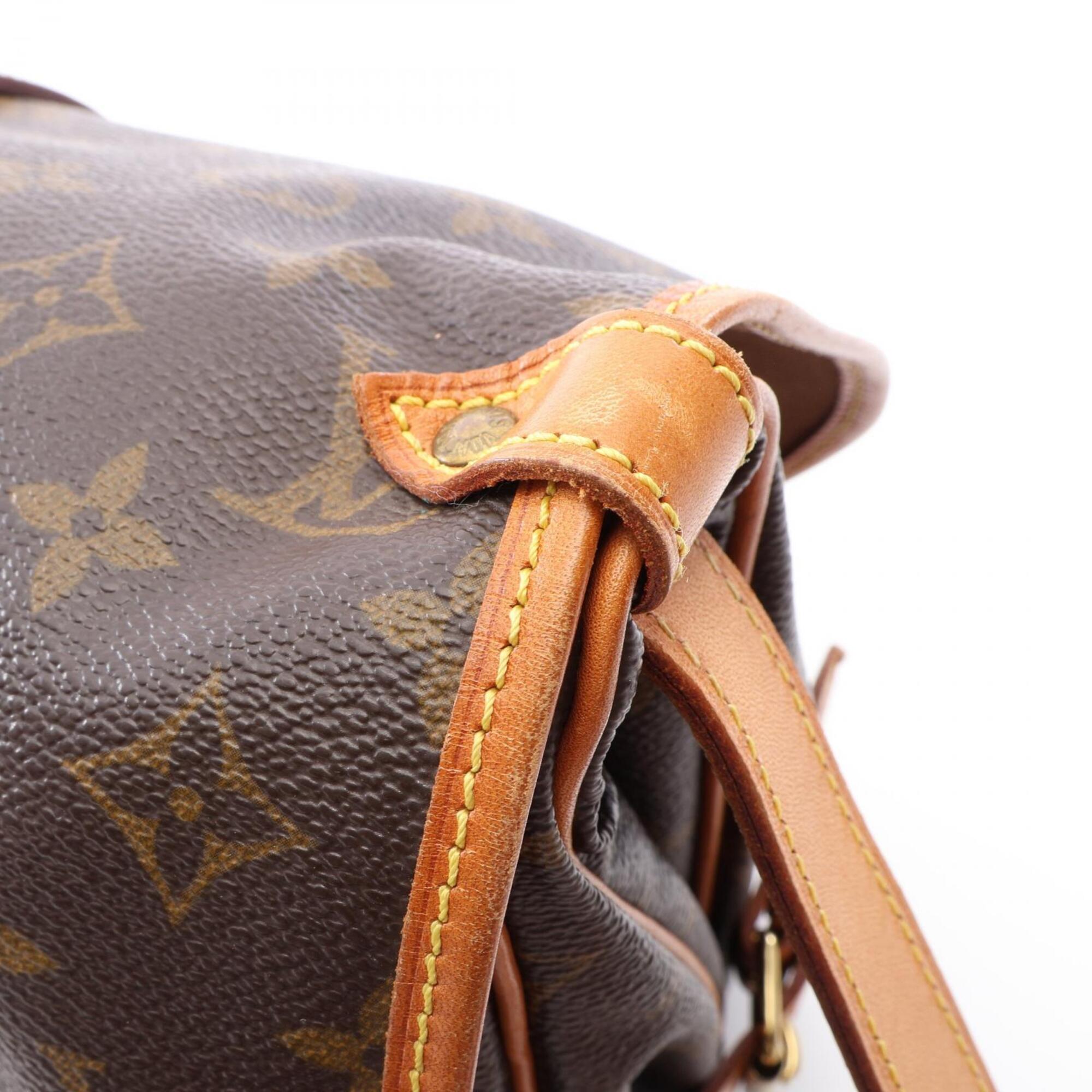 Louis Vuitton Brown Coated Canvas Pvc Monogram Leather Handbag Shoulder Bag (Pre-Owned)
