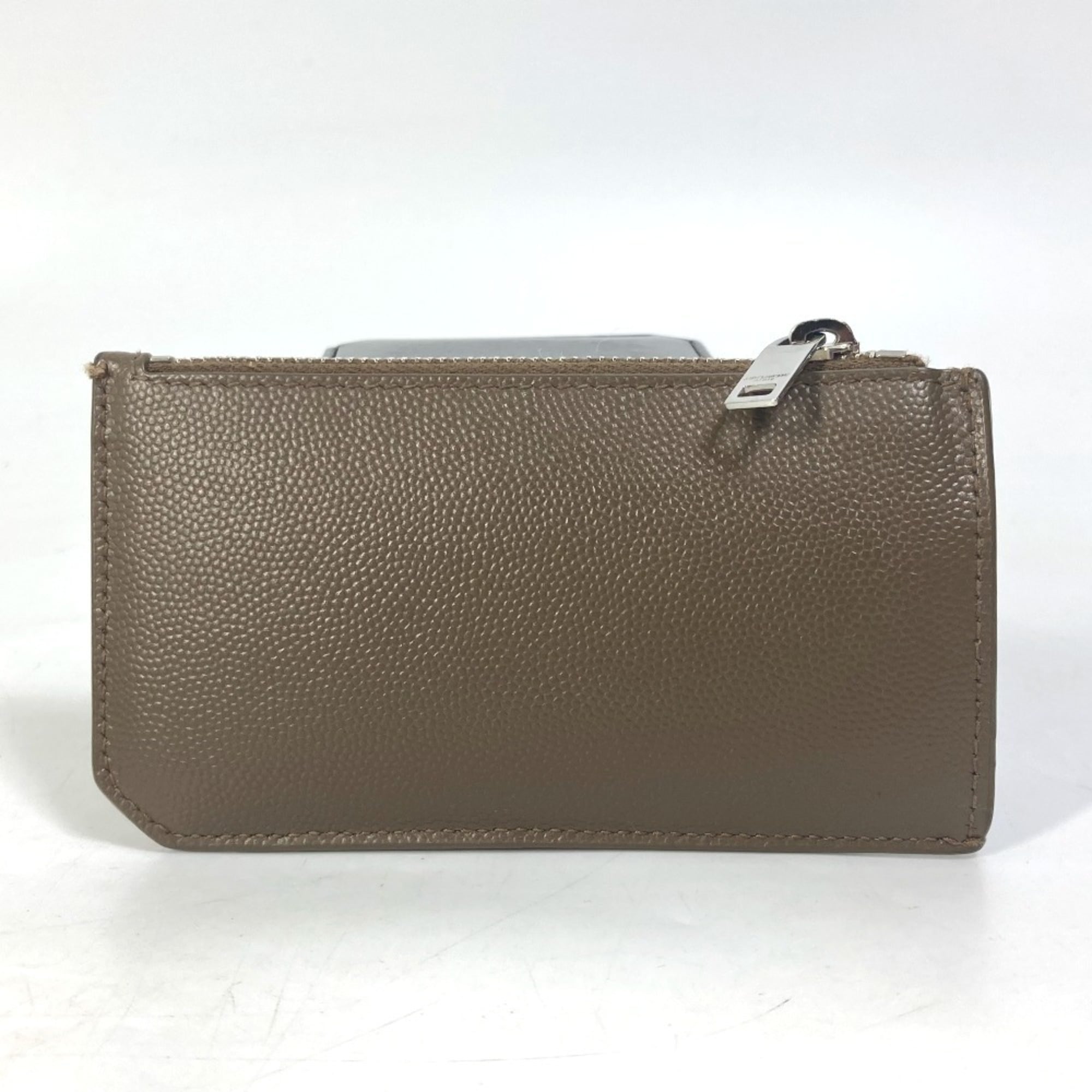 Yves Saint Laurent Brown Leather Coin Purse/Coin Case (Pre-Owned)