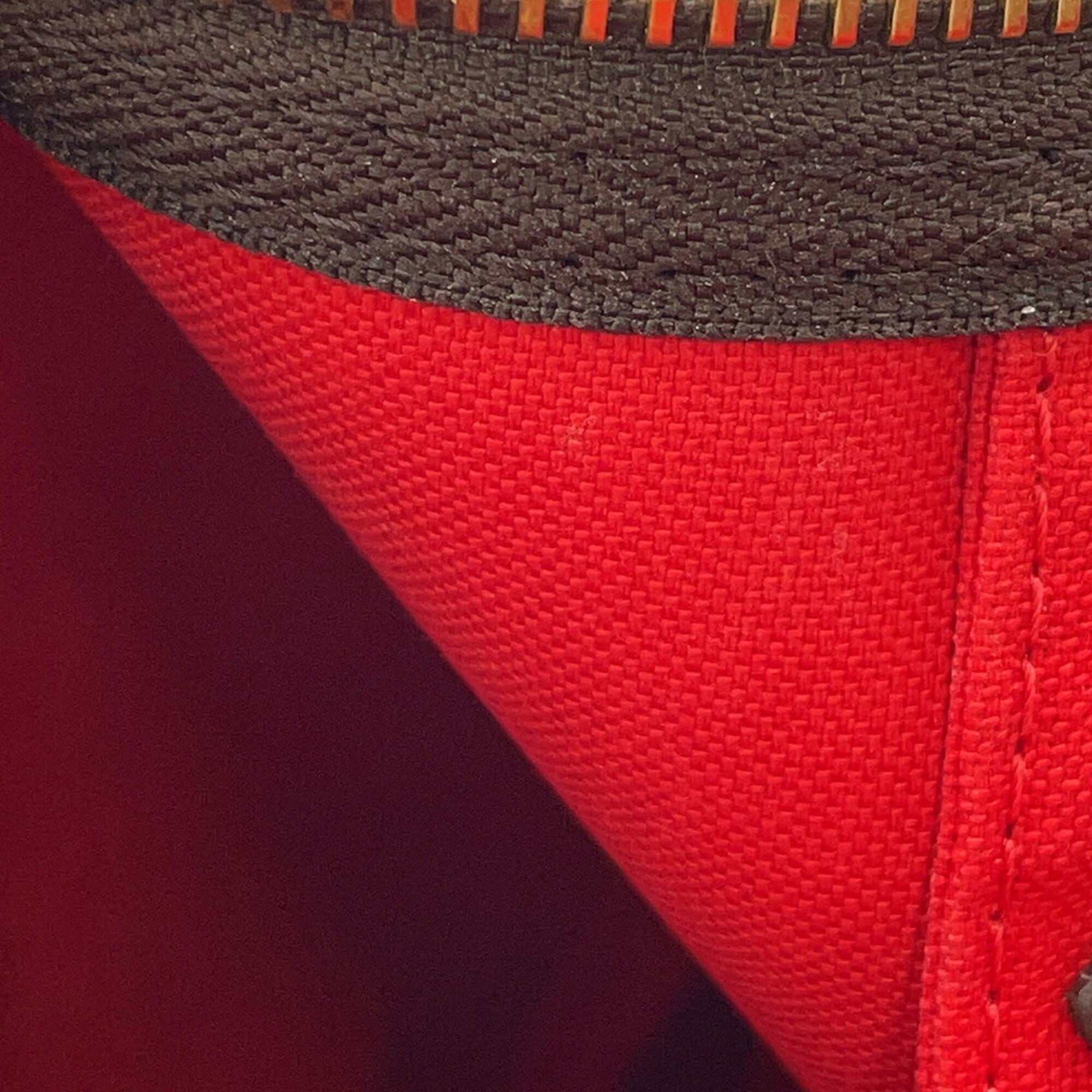 Louis Vuitton Damier Damier Canvas Ebene Red Color Damier Canvas Handbag (Pre-Owned)