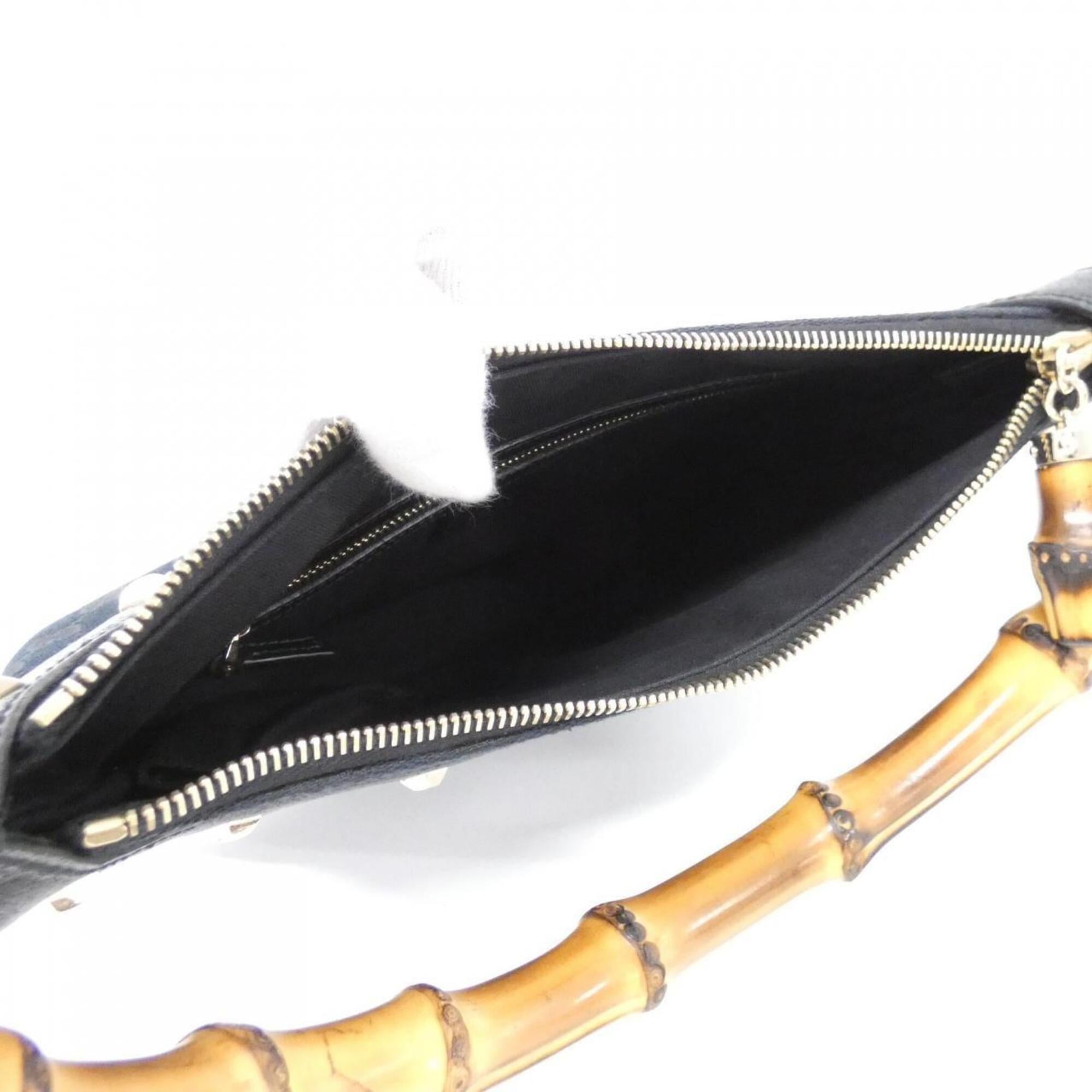 Gucci Black Gg Canvas Shoulder Bag (Pre-Owned)