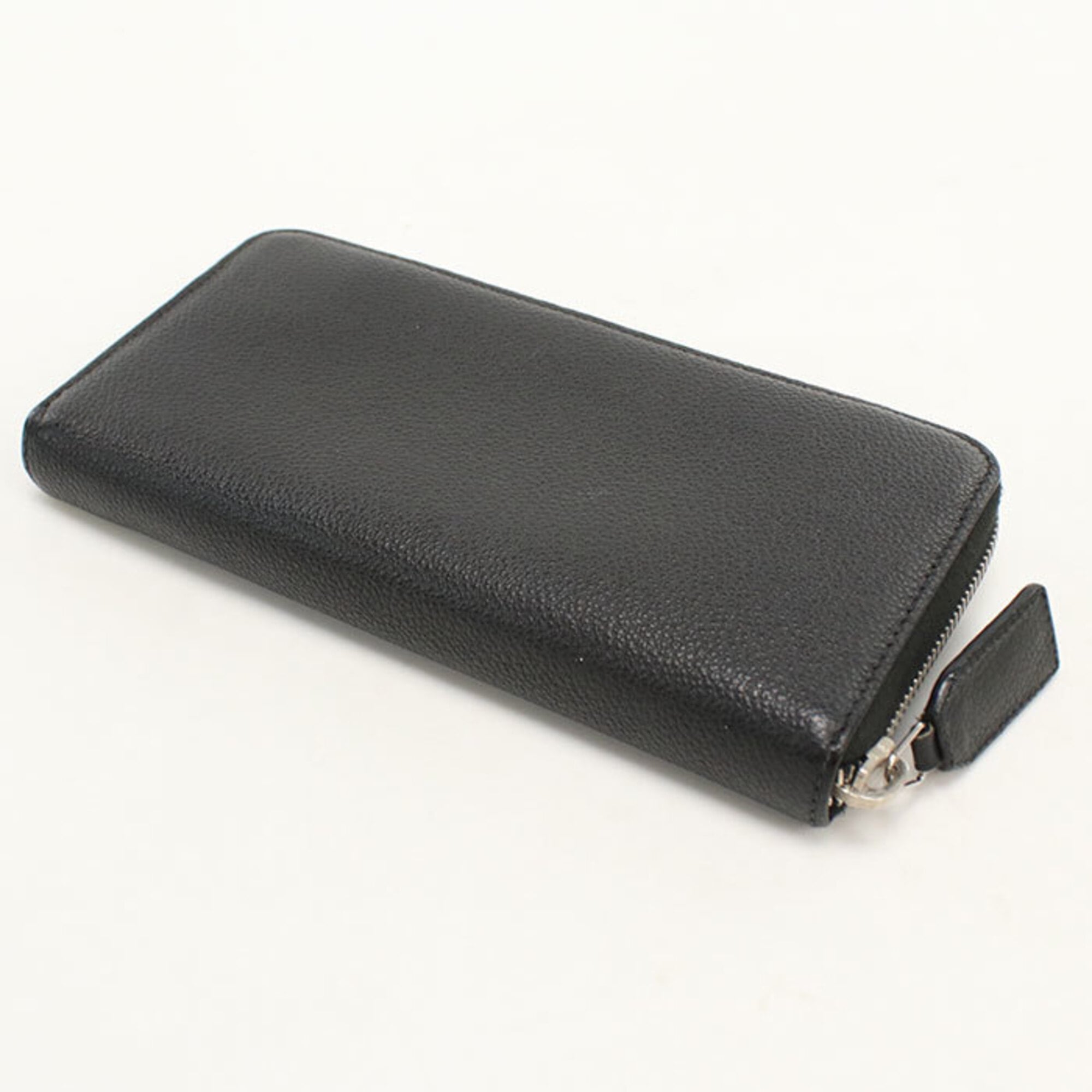 Saint Laurent Black Leather Long Wallet (Bi-Fold) (Pre-Owned)