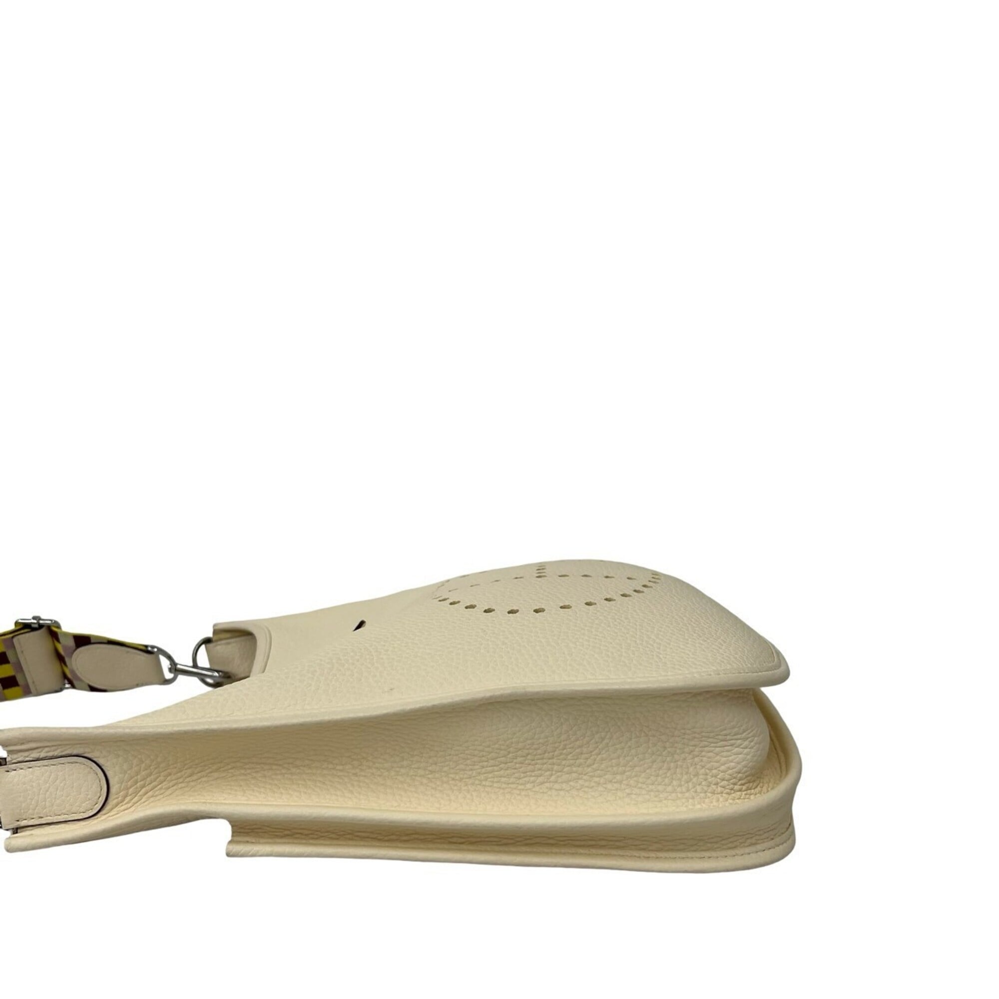 Hermes Beige Taurillon Clemence Leather Shoulder Bag (Pre-Owned)